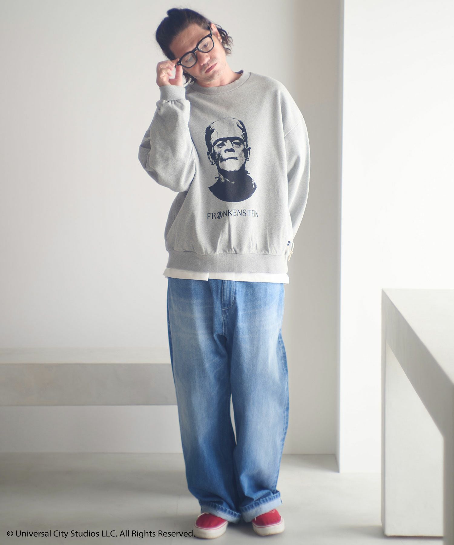 ADAM PATEK(アダムパテック)】Frankenstein portrait crewneck