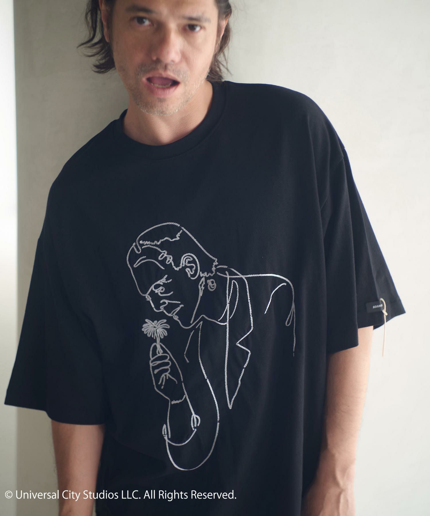 ADAM PATEK(アダムパテック)】Frankenstein flower stitch T Tシャツ
