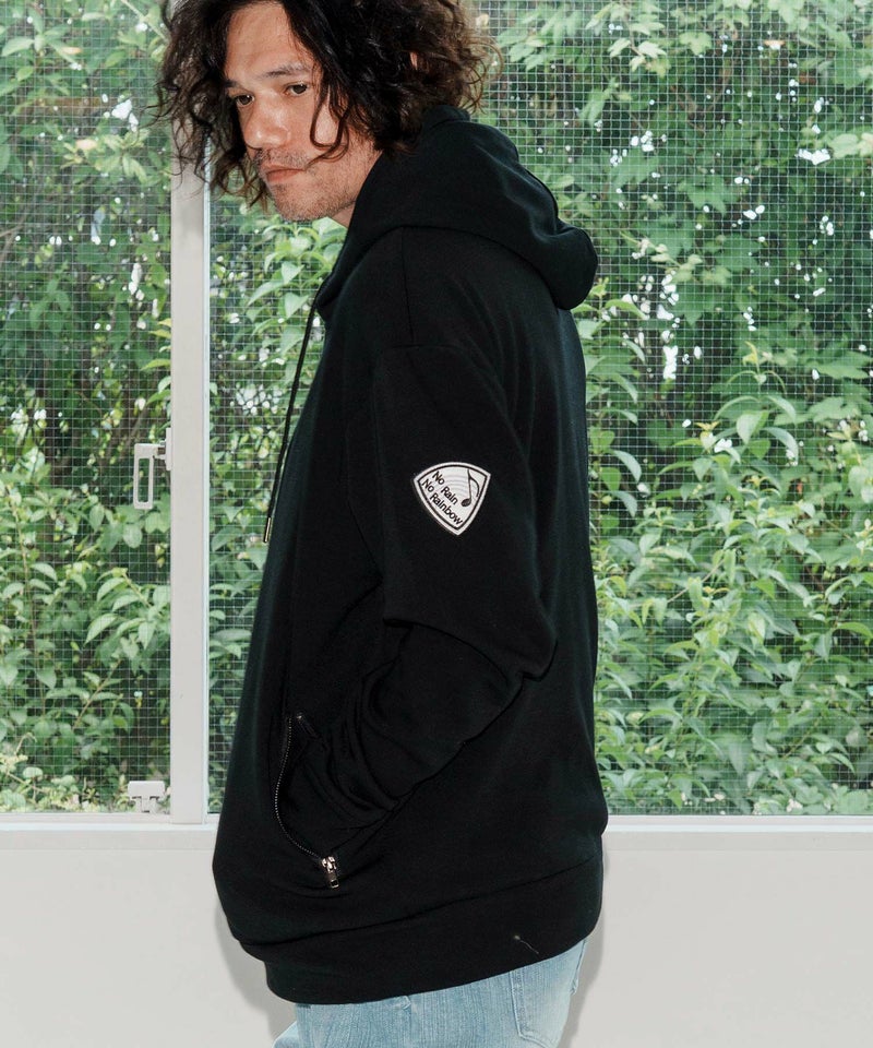 No Rain No Rainbow(ノーレインノーレインボー)】back fleece hoody 
