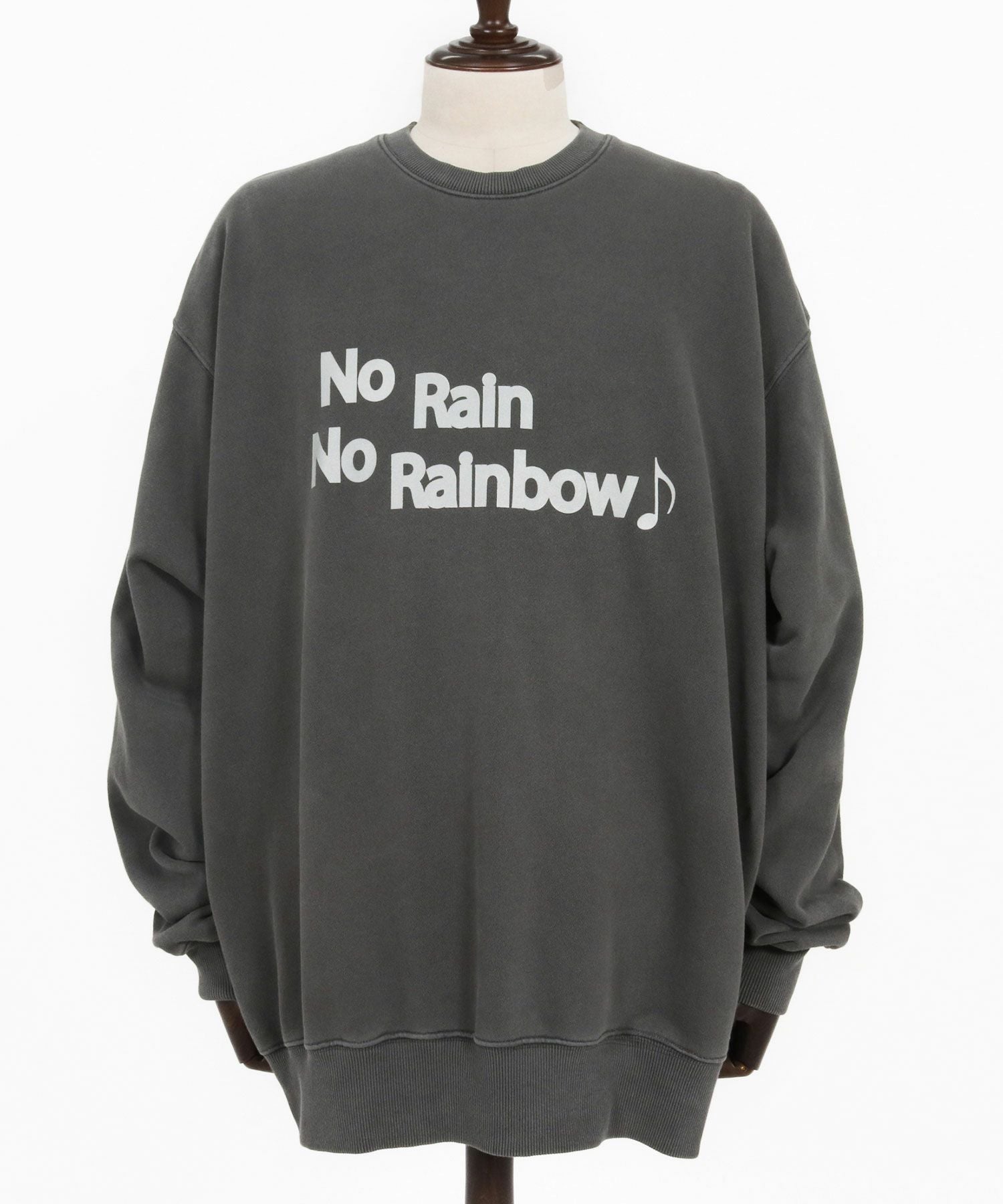 No Rain No Rainbow(ノーレインノーレインボー)】logo print pigment