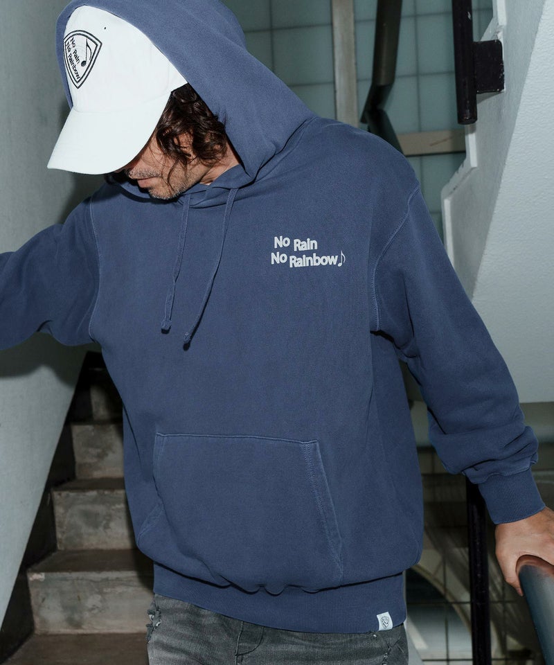 No Rain No Rainbow(ノーレインノーレインボー)】logo print pigment 