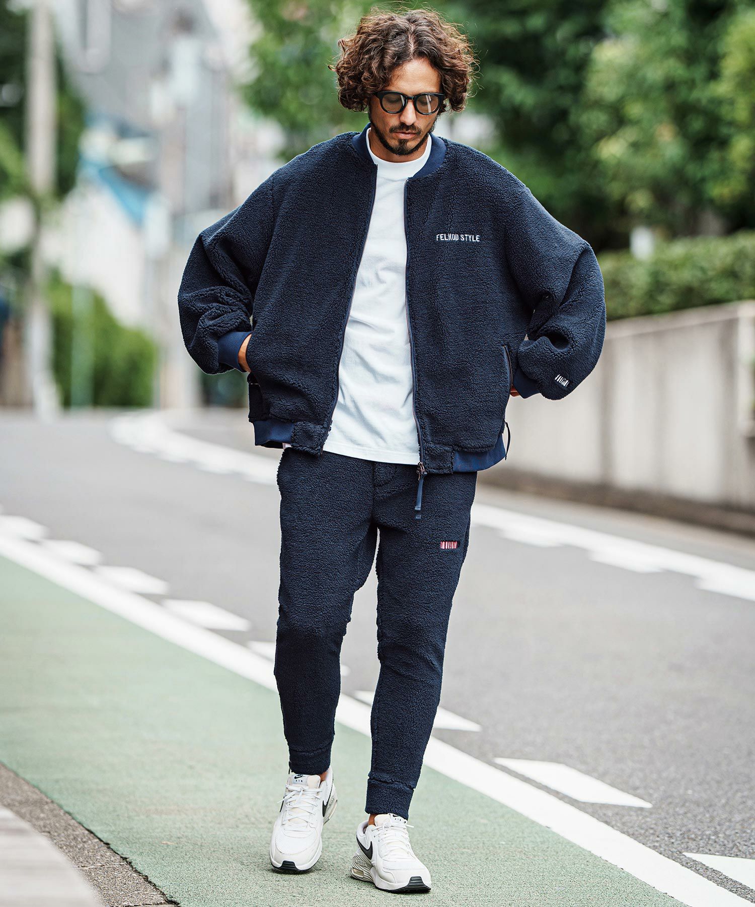 felkod(フィルコッド)】Plain Boa Oversized Blouson ボアブルゾン
