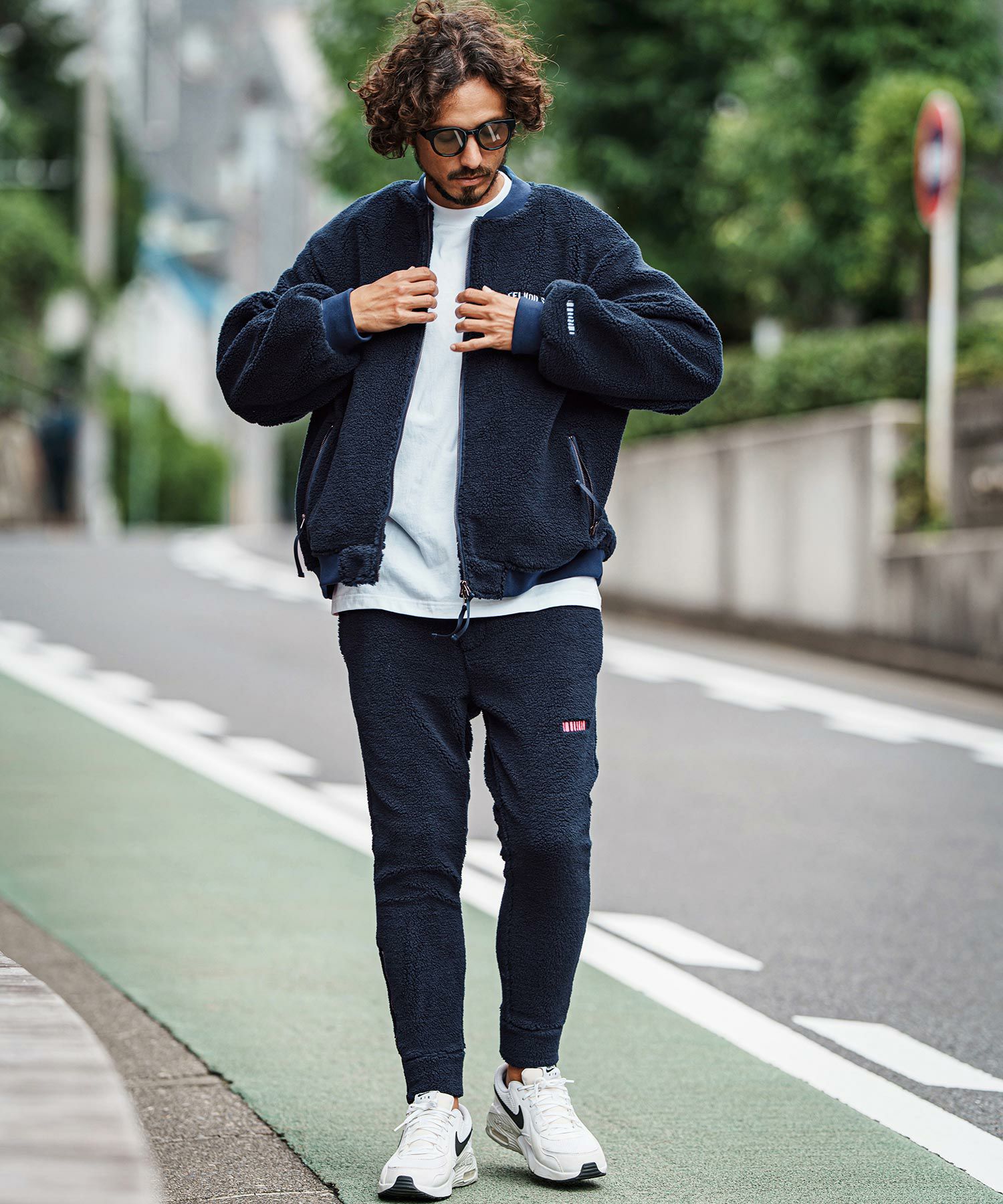 felkod(フィルコッド)】Plain Boa Oversized Blouson ボアブルゾン
