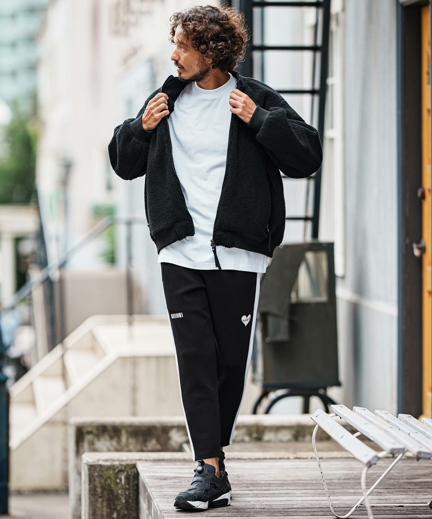 felkod(フィルコッド)】Plain Boa Oversized Blouson ボアブルゾン