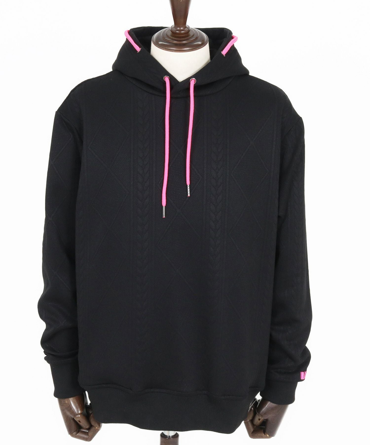 felkod(フィルコッド)】Cable Knit Jersey Parka ニットジャージ