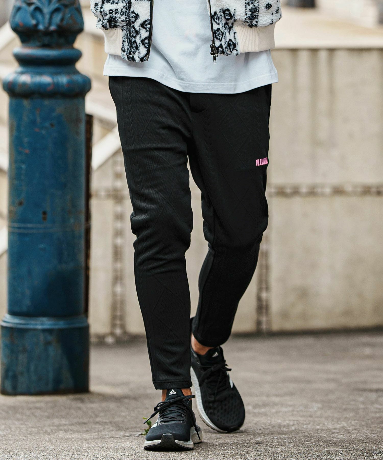 felkod(フィルコッド)】Cable Knit Jersey Pants ニットジャージパンツ