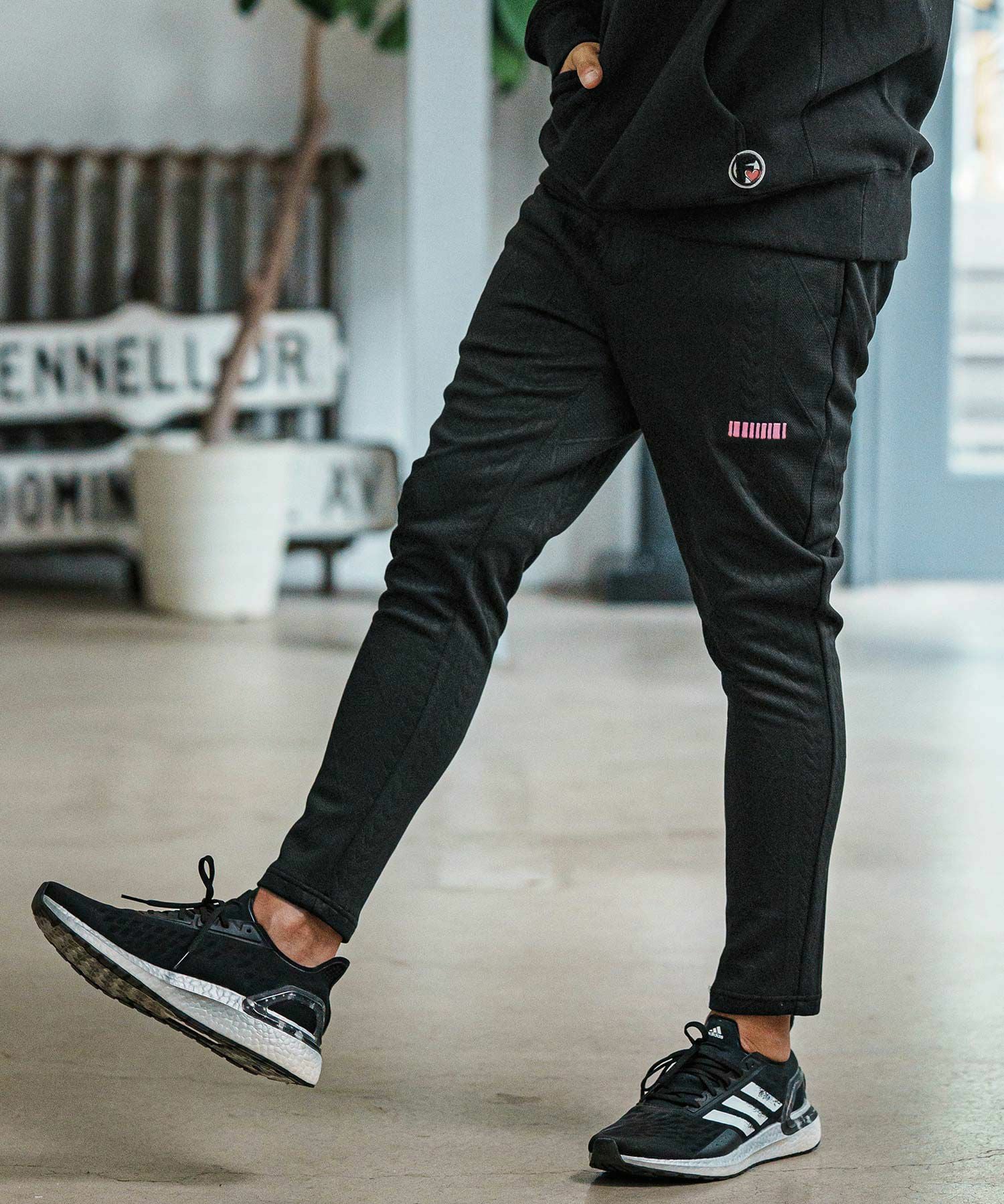 felkod(フィルコッド)】Cable Knit Jersey Pants ニットジャージパンツ