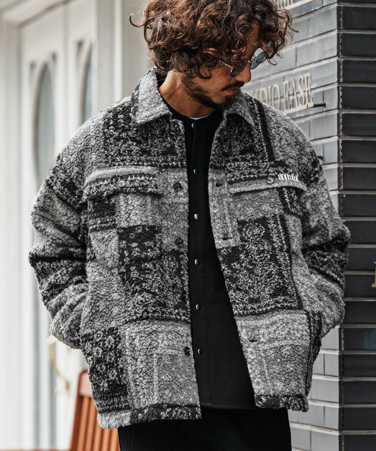 felkod(フィルコッド)】Bandana Pattern Boa CPO Jacket ジャケット