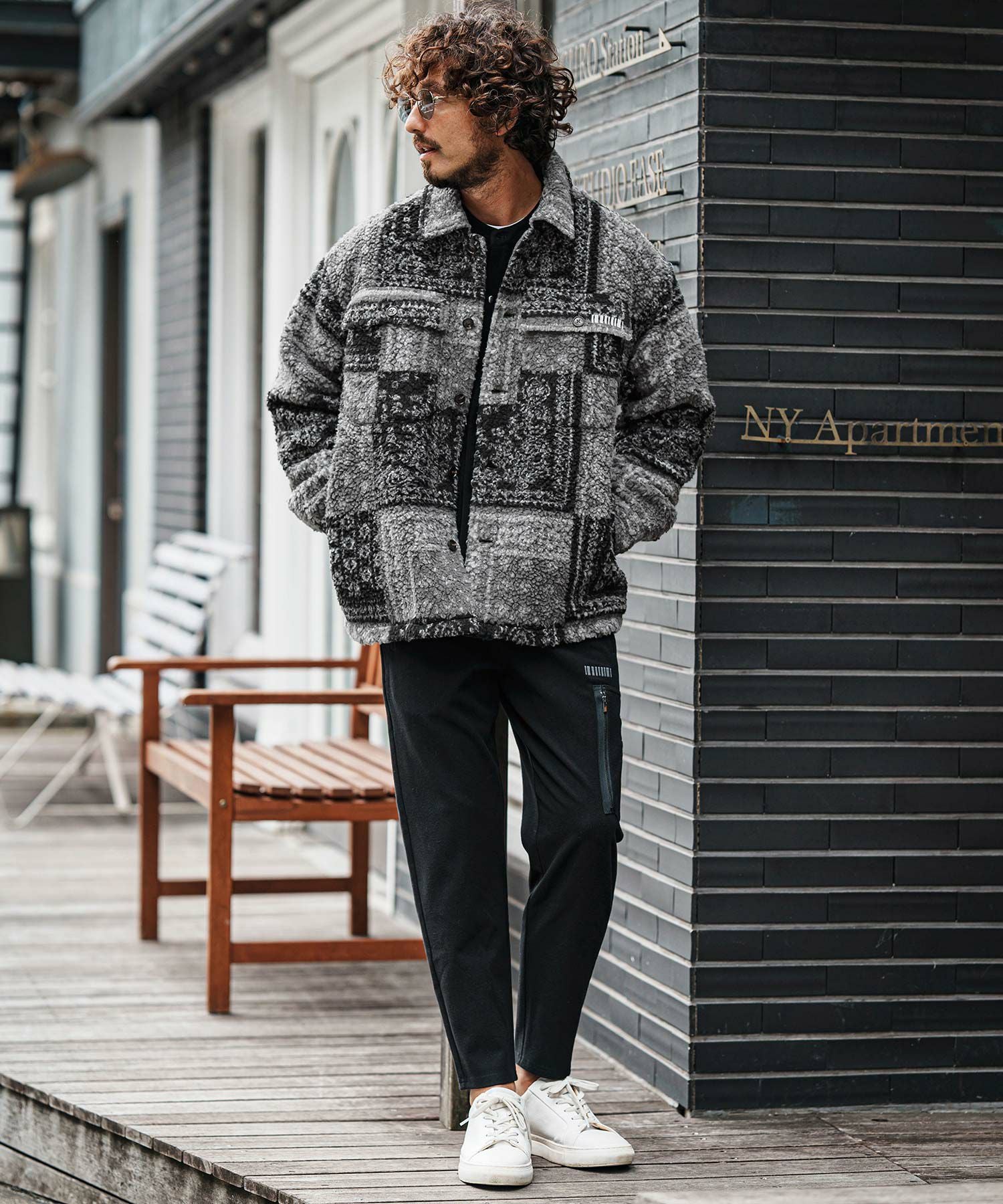 felkod(フィルコッド)】Bandana Pattern Boa CPO Jacket ジャケット