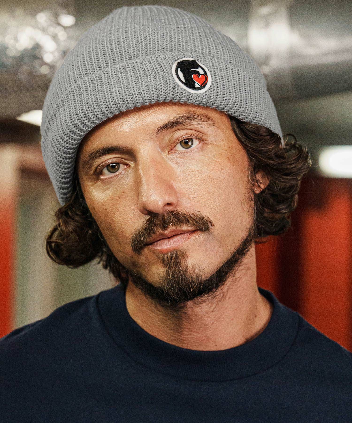 felkod ブラック ニット帽 フリーサイズ felkod(フィルコッド)】Barcode Embroidery Knit Cap ビーニー ニット