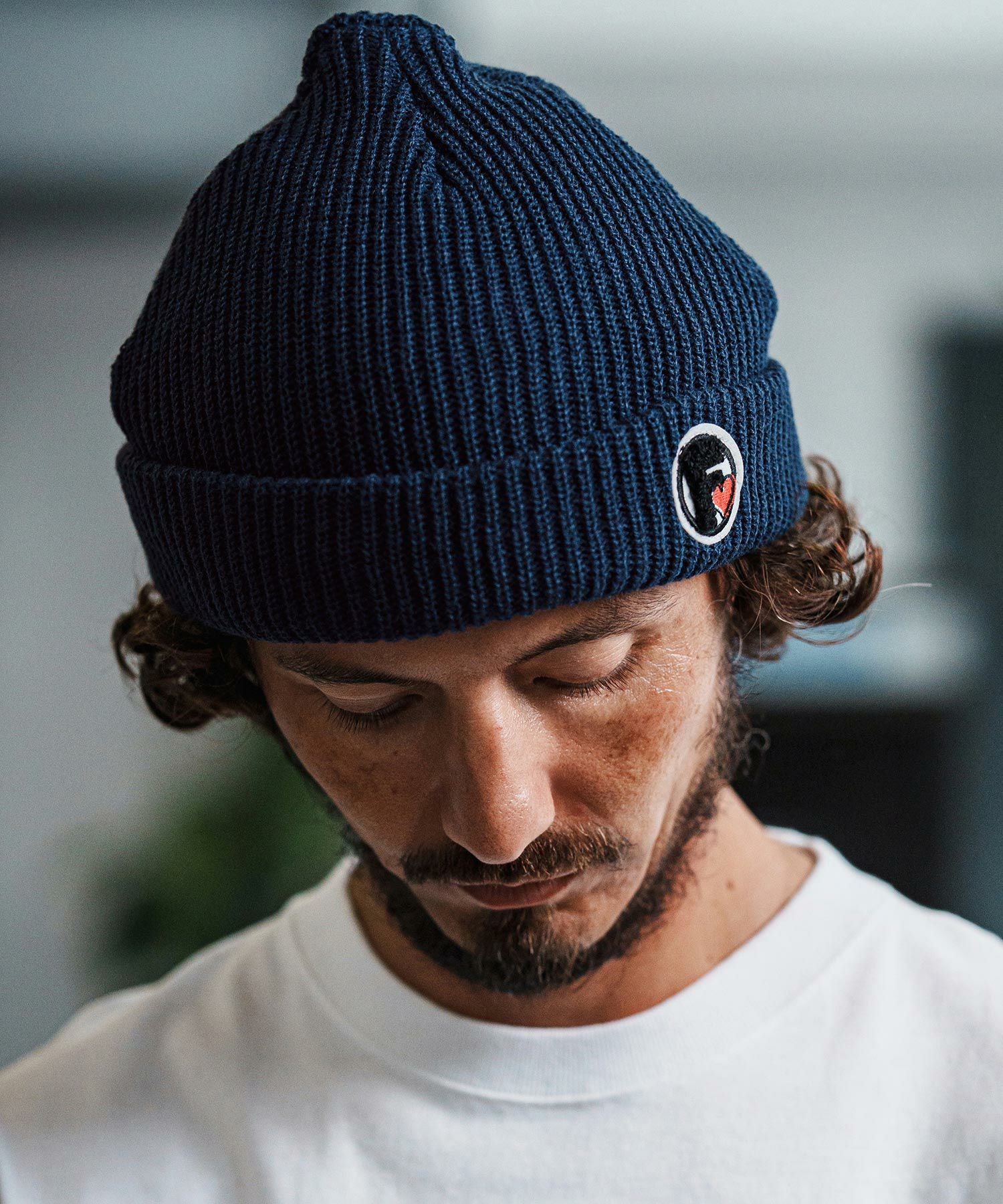 felkod ブラック ニット帽 フリーサイズ felkod(フィルコッド)】Barcode Embroidery Knit Cap ビーニー ニット