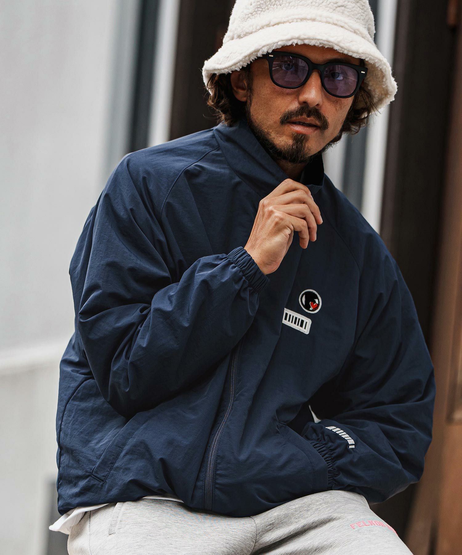 felkod(フィルコッド)】Double Patch Cotton Like Nylon Jacket