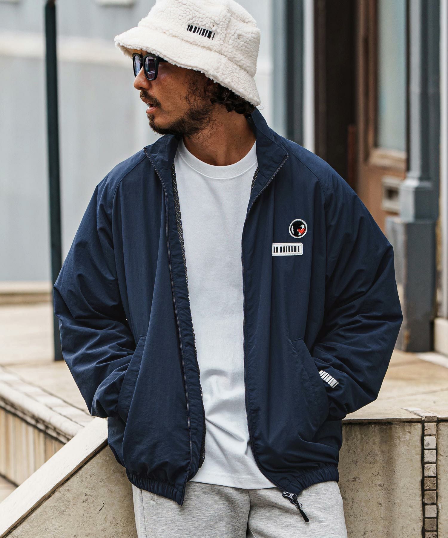 felkod(フィルコッド)】Double Patch Cotton Like Nylon Jacket