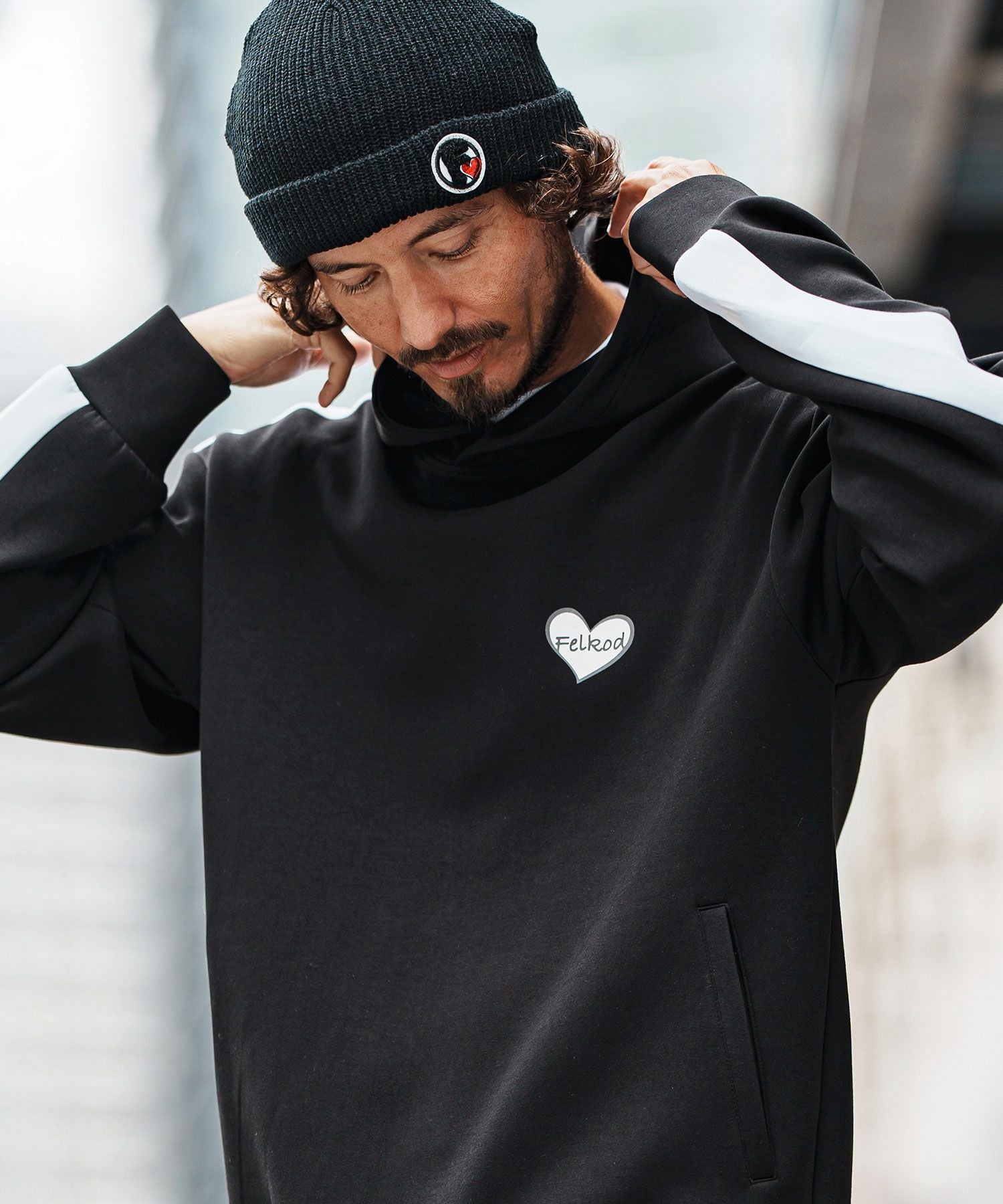 felkod(フィルコッド)】Cardboard Knit Line Parka パーカー(F25F120
