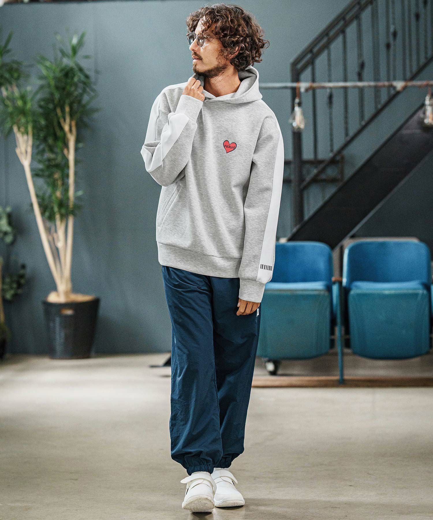 felkod(フィルコッド)】Cardboard Knit Line Parka パーカー(F25F120