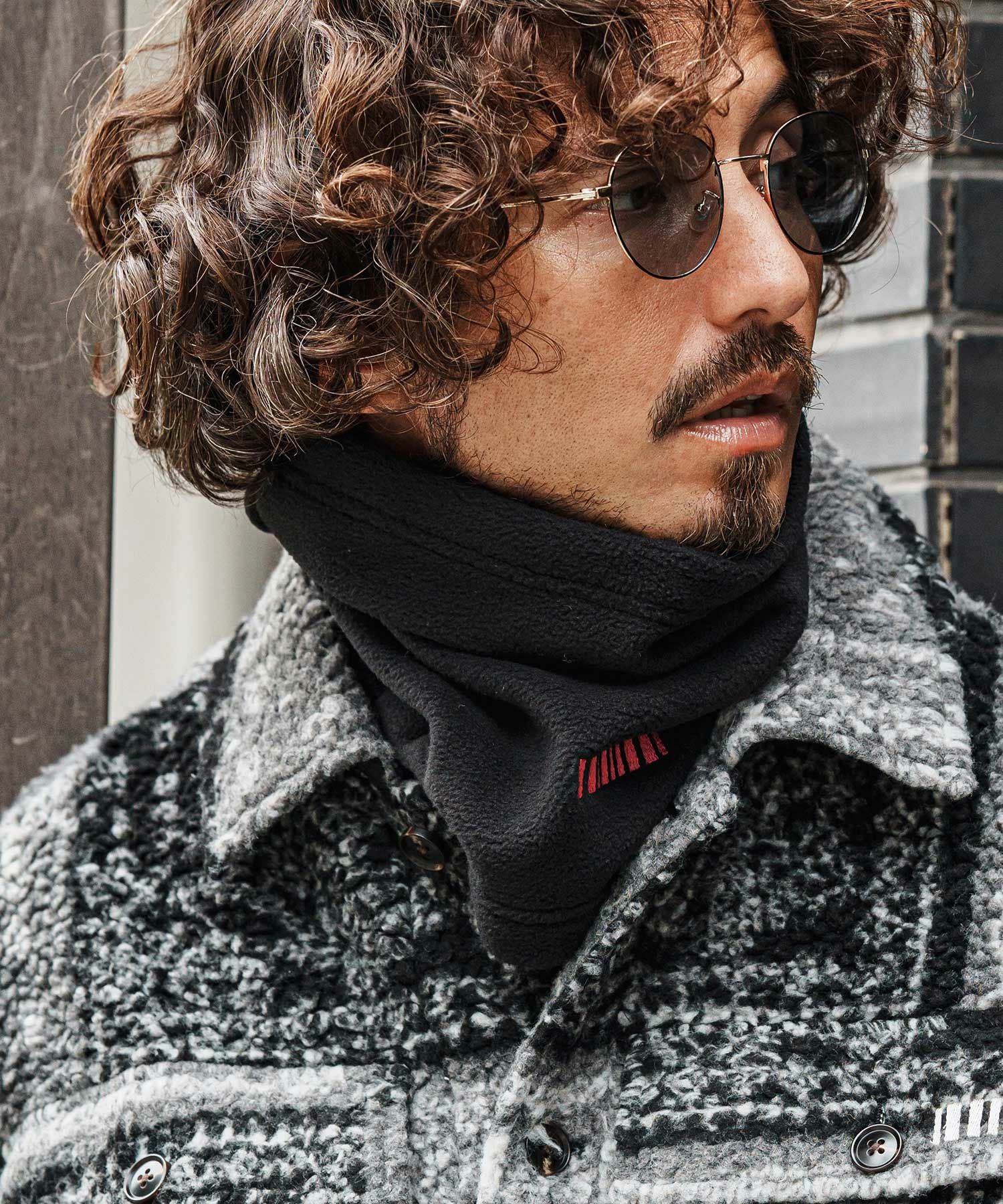 felkod(フィルコッド)】Barcode Embroidery Neck Warmer ネック