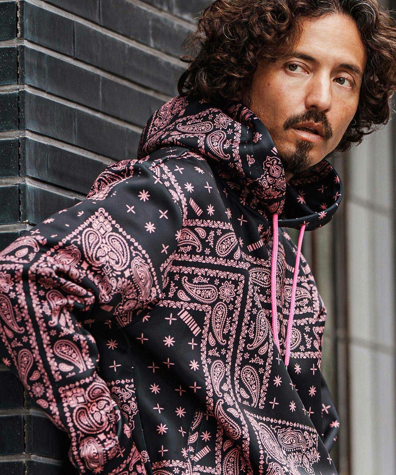 felkod(フィルコッド)】Bandana Cardboard Knit Zip Accent Parka 