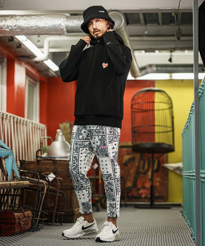 felkod(フィルコッド)】Bandana Cardboard Knit Zip Accent Pants 