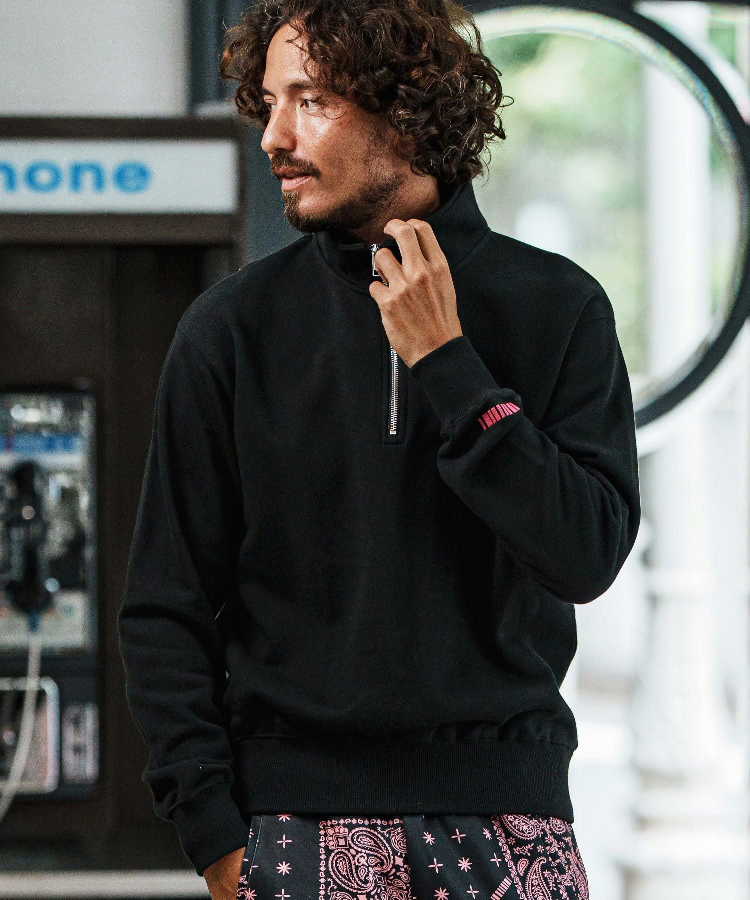 felkod(フィルコッド)】Half Zip Sweat Pullover ハーフジップ