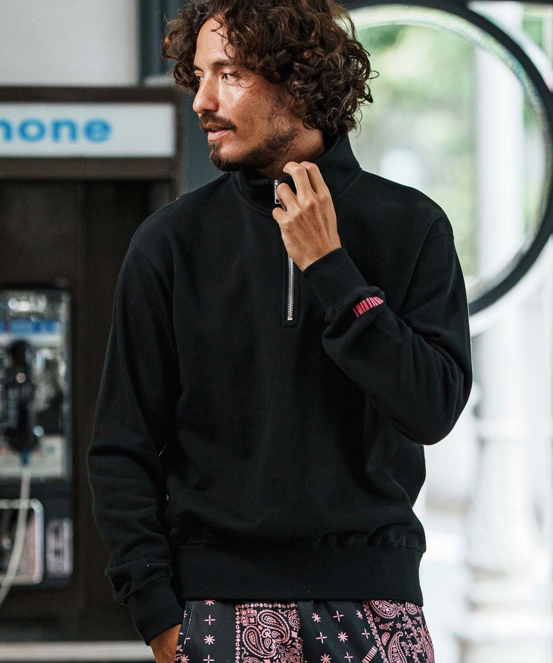 felkod(フィルコッド)】Half Zip Sweat Pullover ハーフジップ 