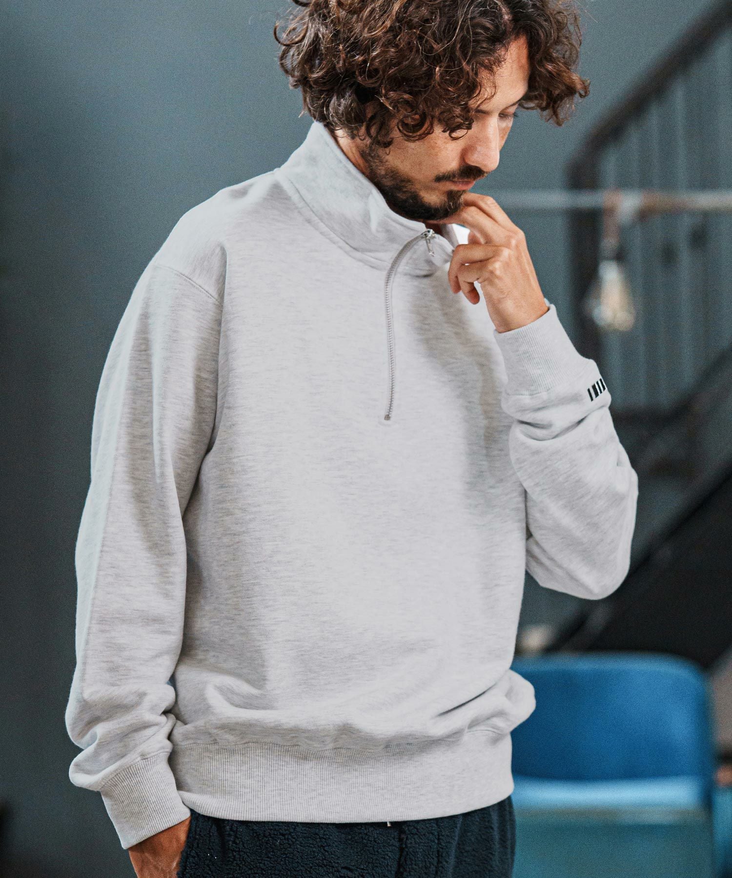 felkod(フィルコッド)】Half Zip Sweat Pullover ハーフジップ