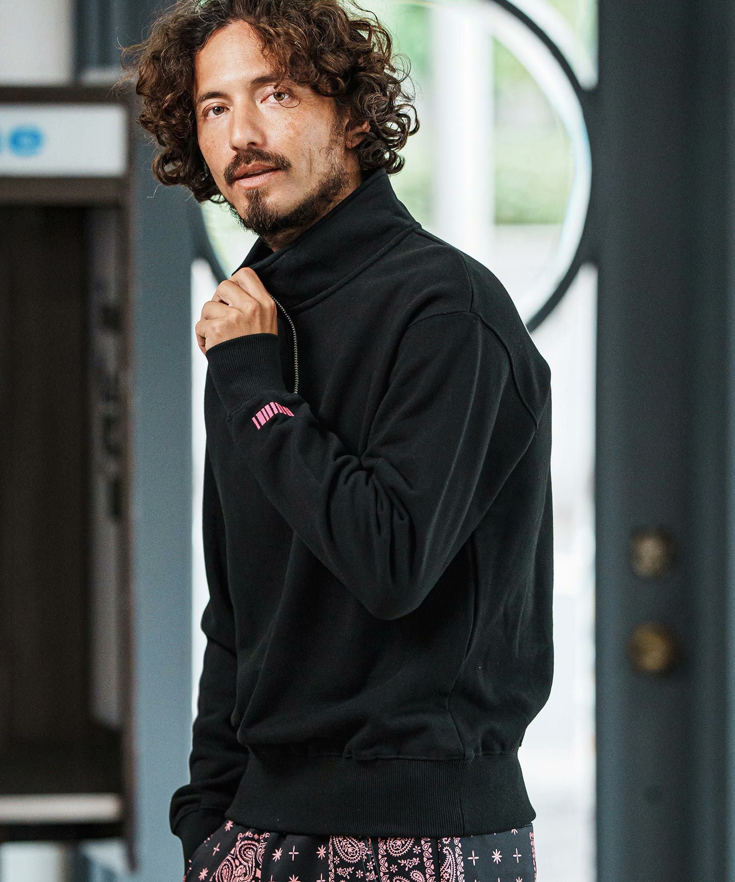 felkod ハーフジップジャケット 黒と白 felkod(フィルコッド)】Half Zip Sweat Pullover ハーフジップ