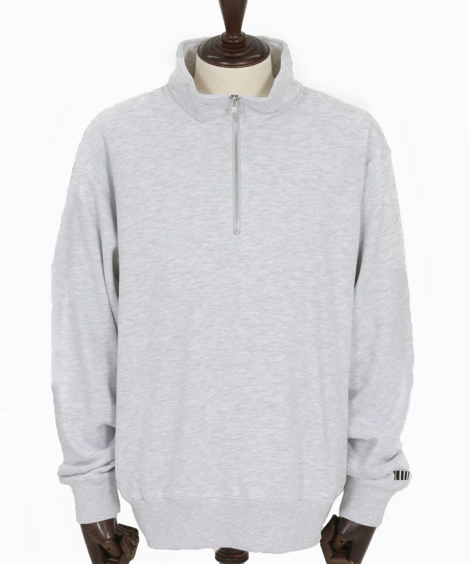 ⭐︎フルフィー　グレー/ふぉわどーる⭐︎ felkod(フィルコッド)】Half Zip Sweat Pullover ハーフジップ