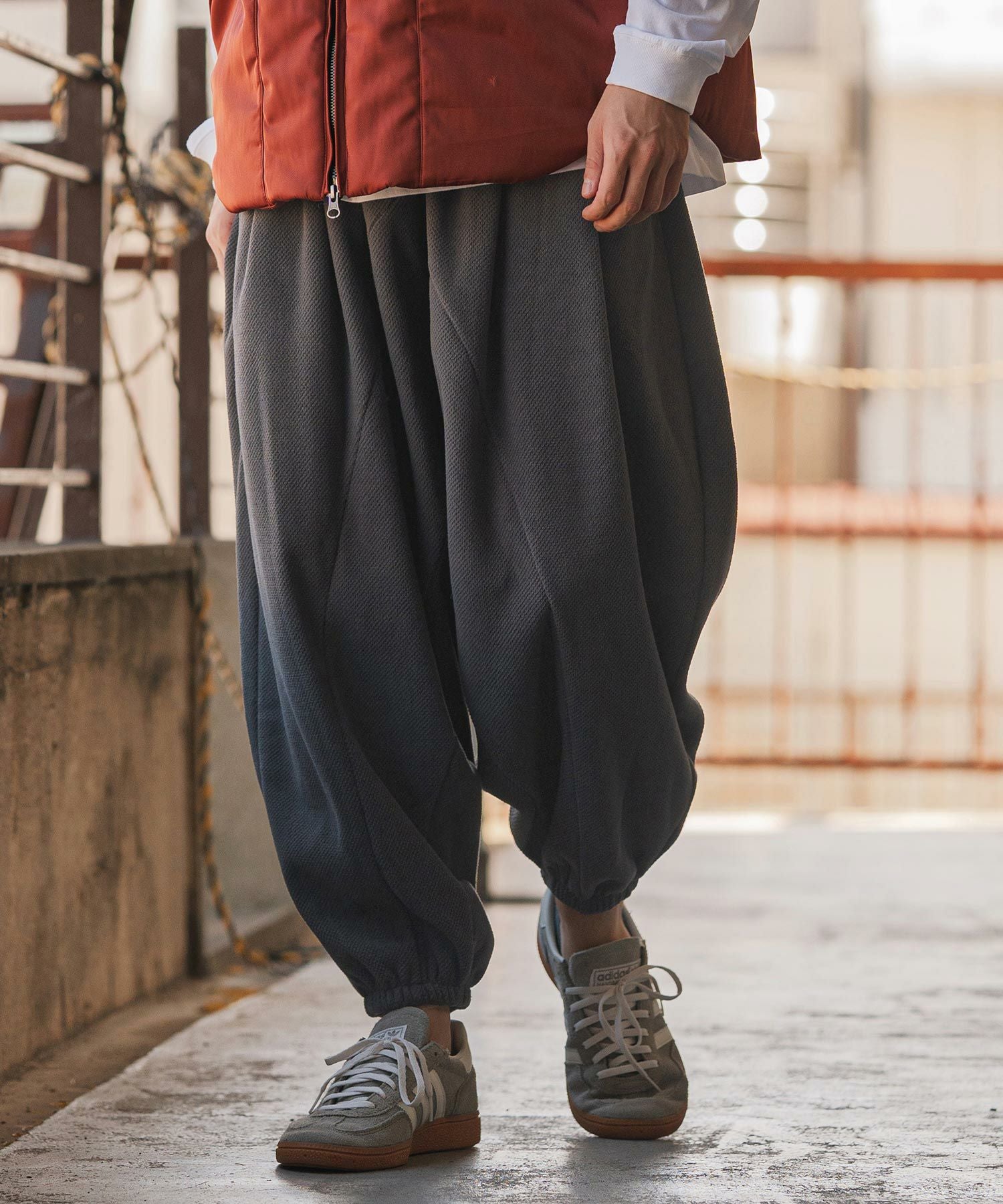 CAMBIO(カンビオ)】Honeycomb Jacquard Fleece Surrouel Pants