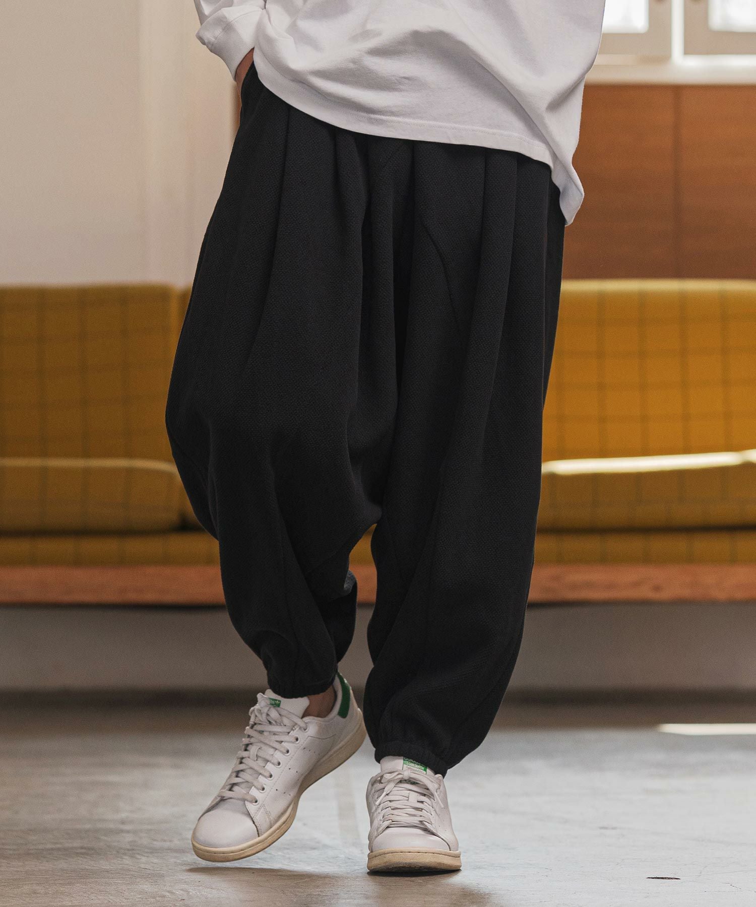CAMBIO(カンビオ)】Honeycomb Jacquard Fleece Surrouel Pants