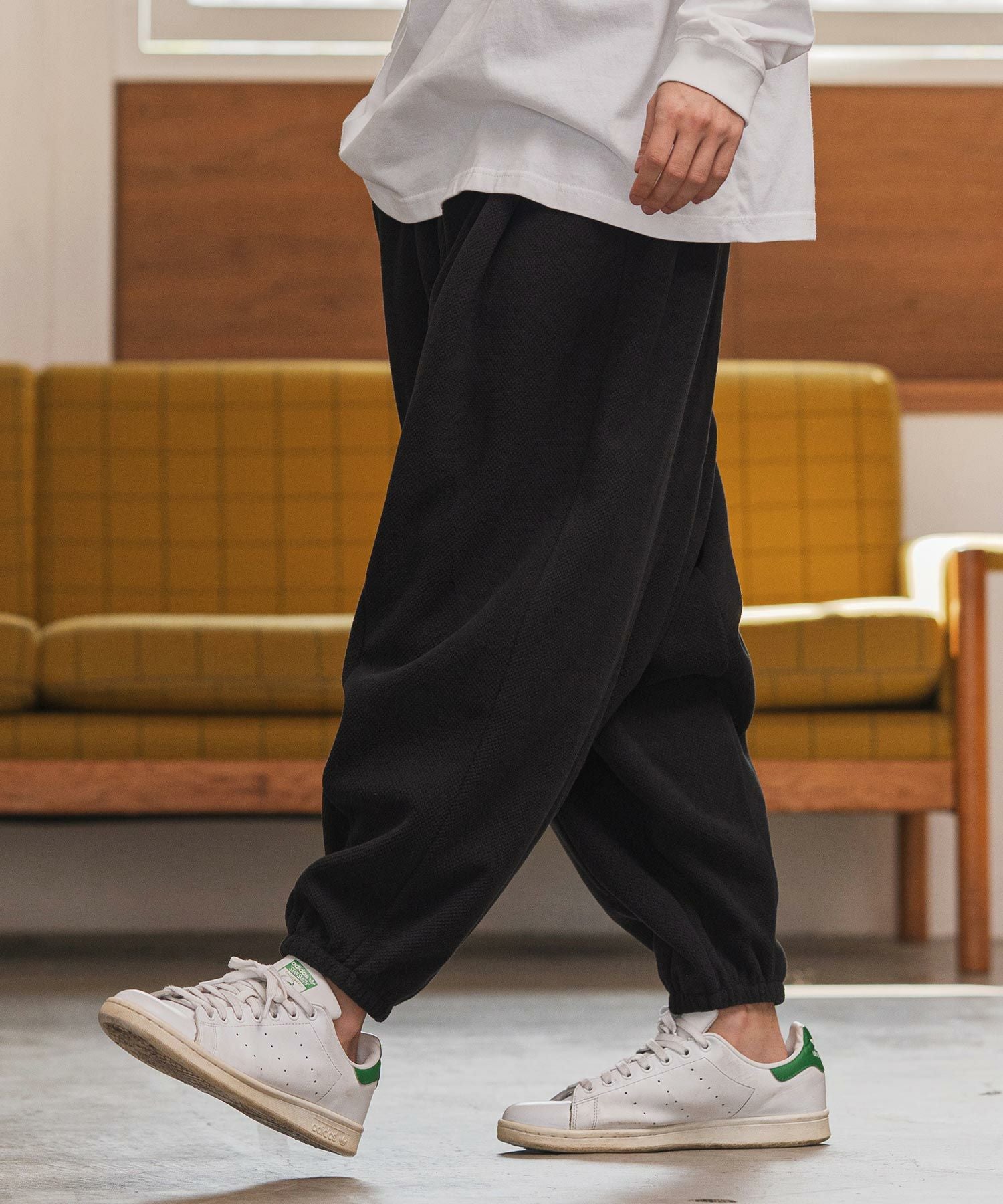 CAMBIO(カンビオ)】Honeycomb Jacquard Fleece Surrouel Pants