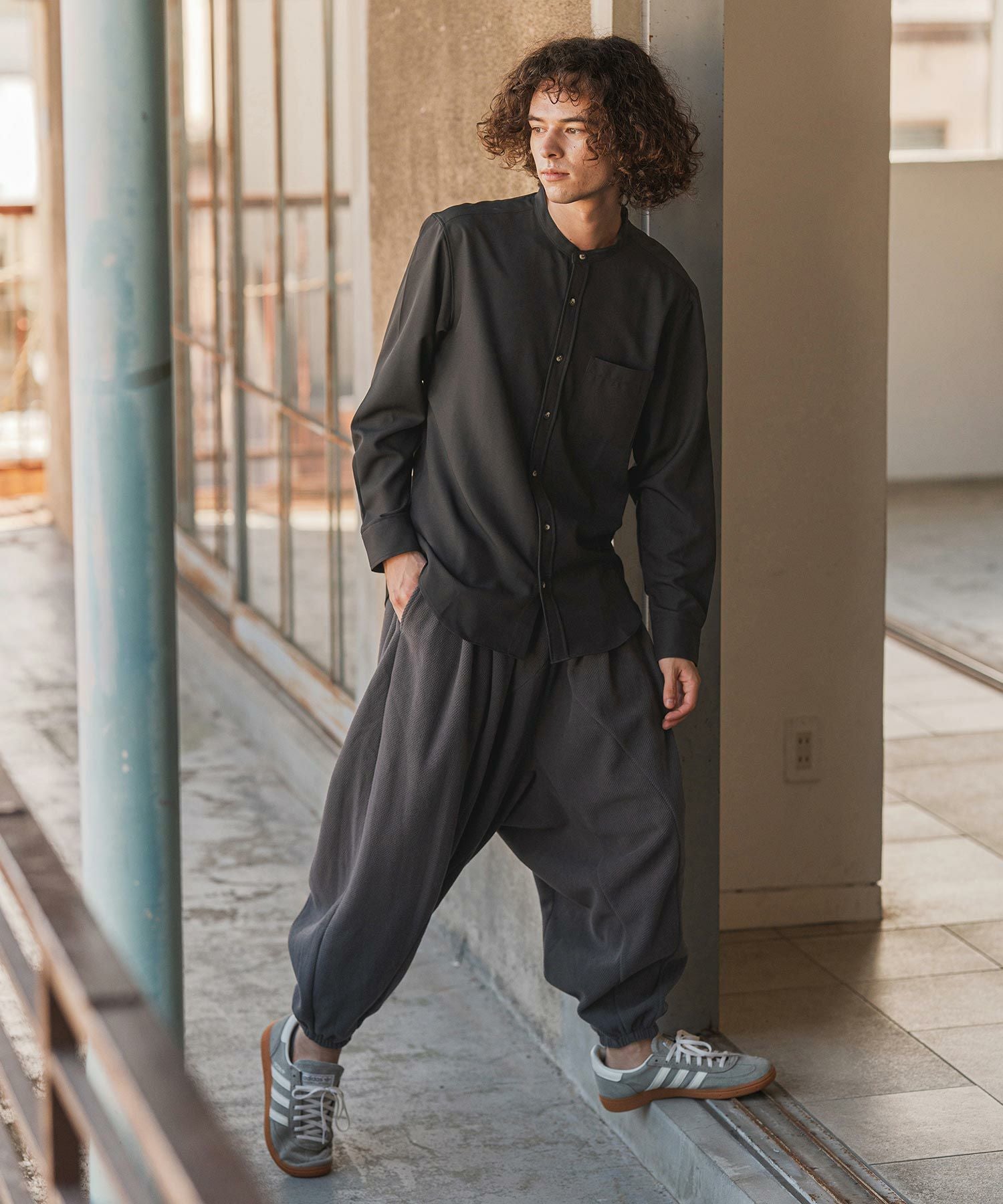 CAMBIO(カンビオ)】Honeycomb Jacquard Fleece Surrouel Pants