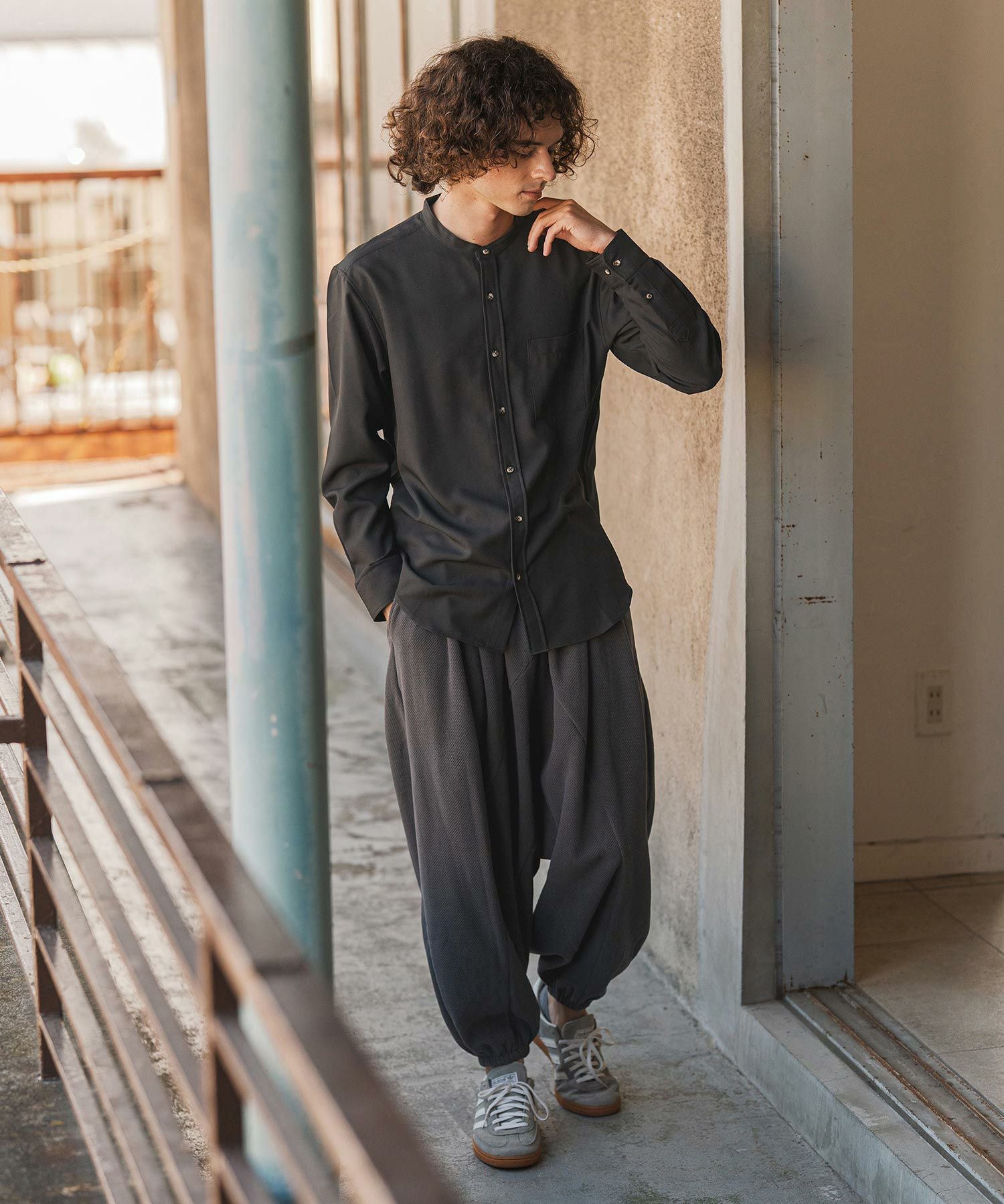 CAMBIO(カンビオ)】Honeycomb Jacquard Fleece Surrouel Pants