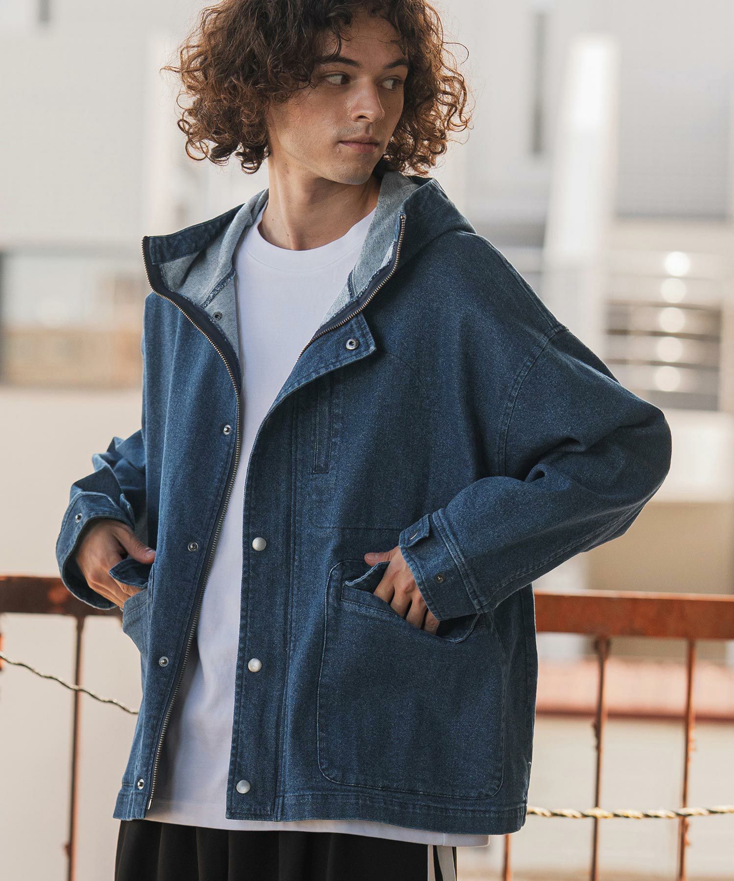 CAMBIO(カンビオ)】 フーデッドデニムショートモッズコート(BP-BEA0057 CAMBIO(カンビオ)】 フーデッドデニムショートモッズコート(BP-BEA0057
