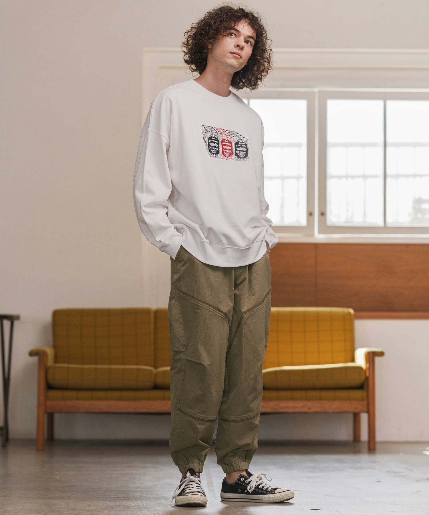 30%OFF【CAMBIO(カンビオ)】テープ使いWニー風ゴムリブパンツ(HLCM0222