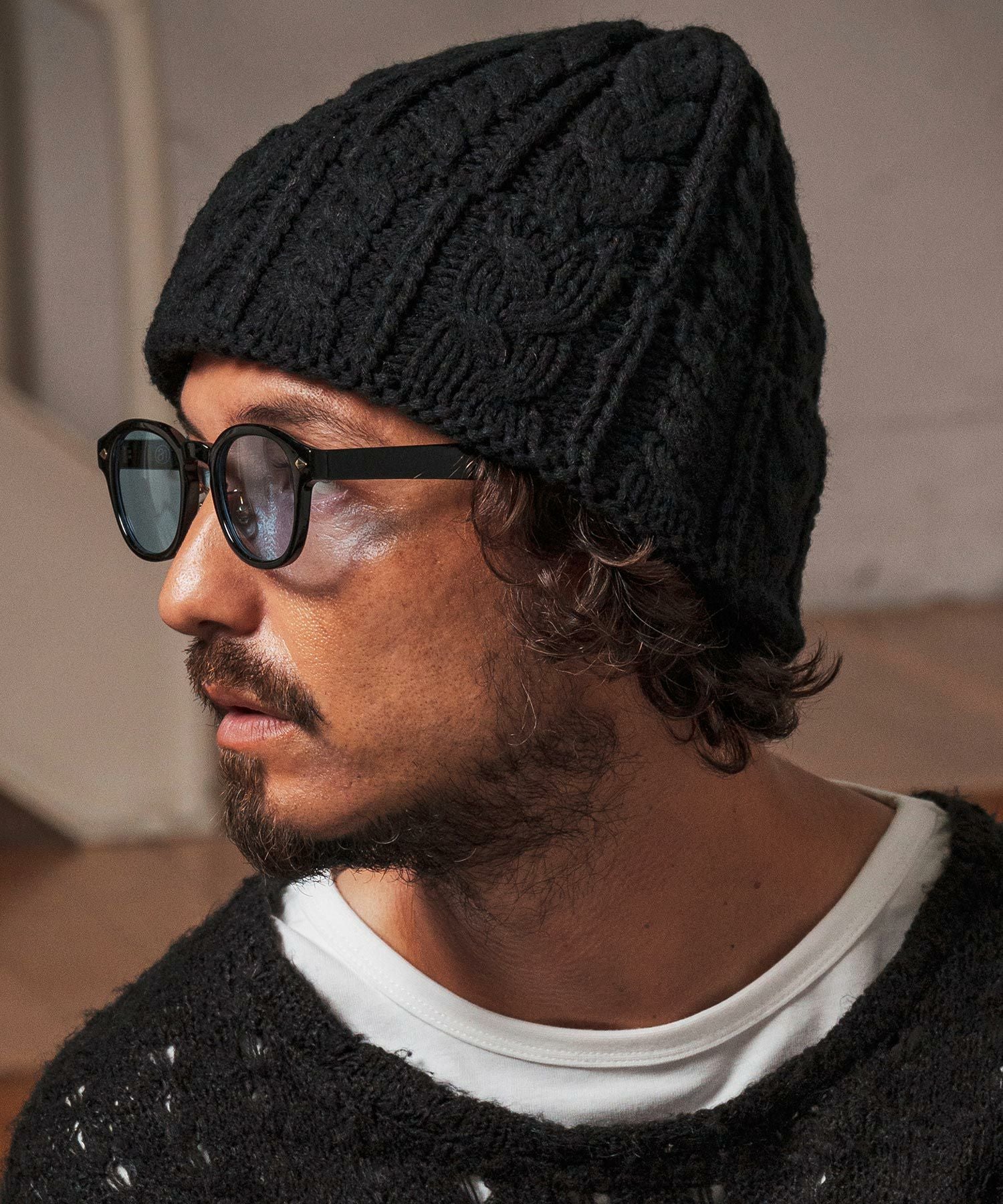 CAMBIO(カンビオ)】 Wool Blend Cable Watch ニット帽(OP-252-BO016