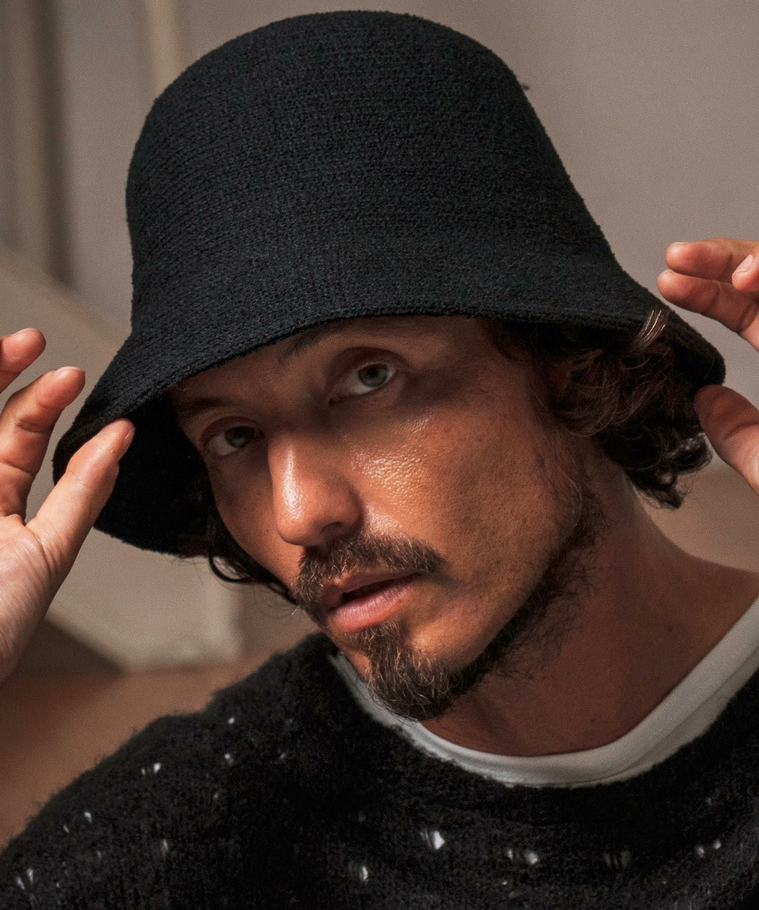 CAMBIO(カンビオ)】 Seamless Knit Round Hat バケットハット(OP-252
