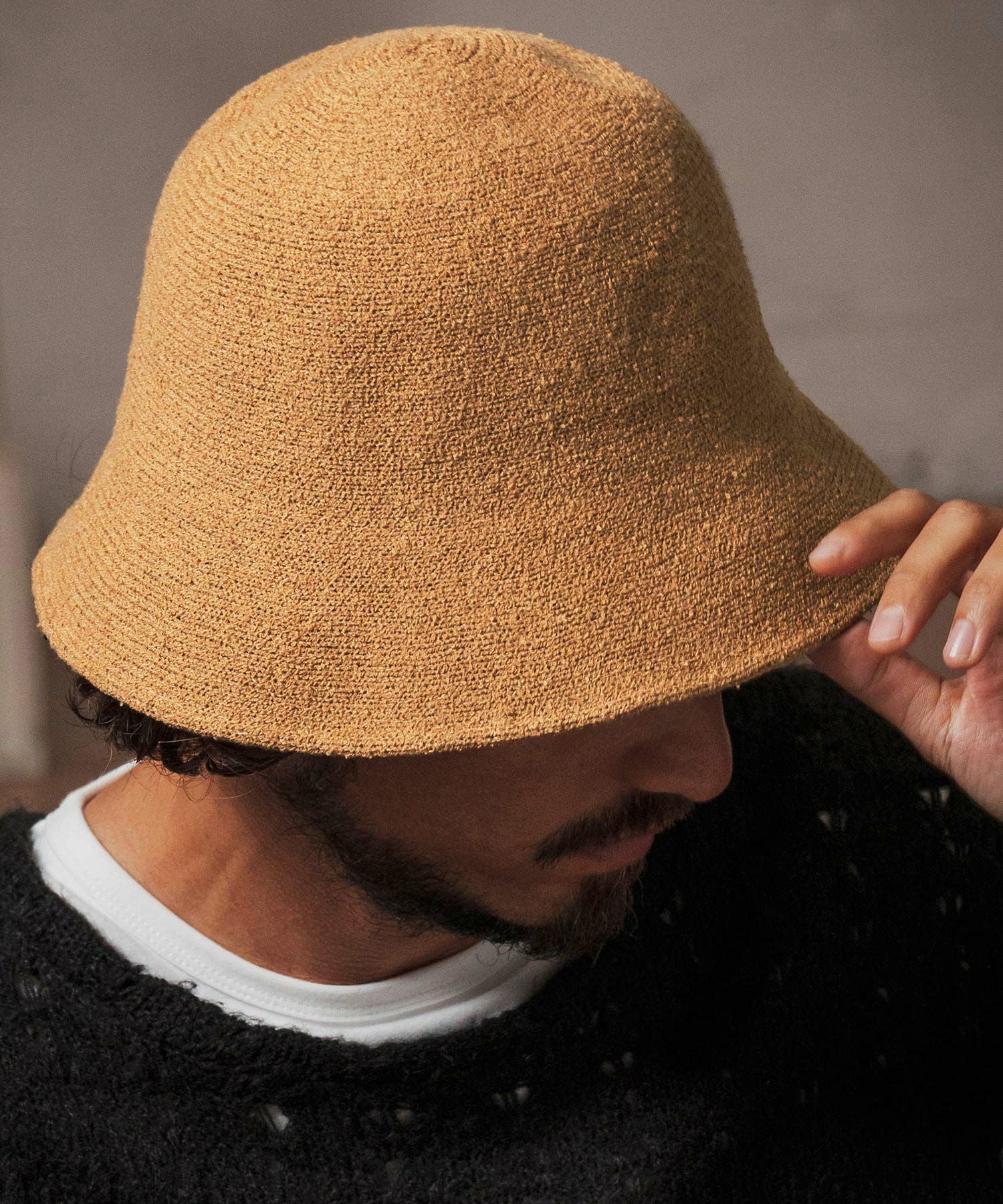 CAMBIO(カンビオ)】 Seamless Knit Round Hat バケットハット(OP-252