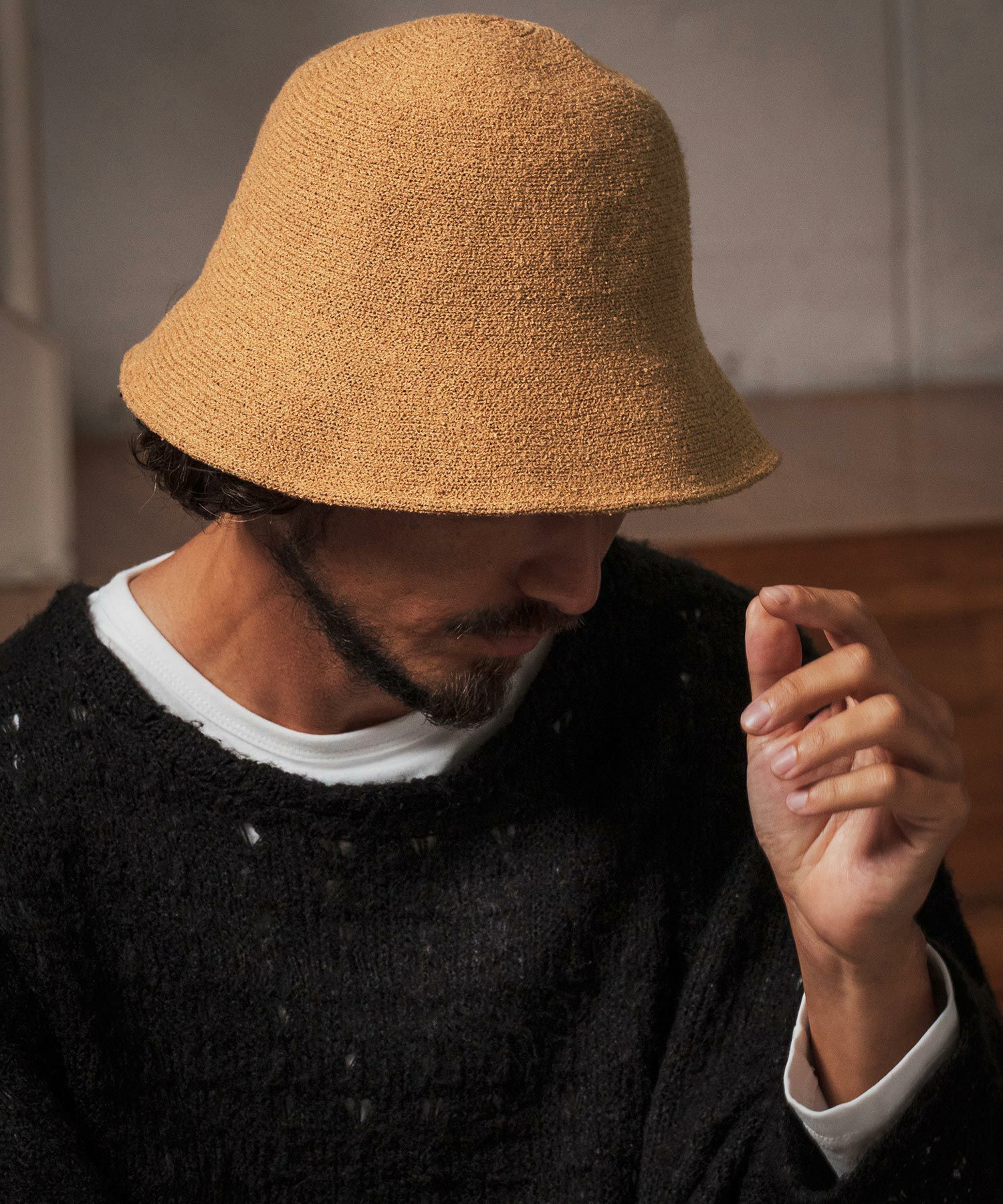 CAMBIO(カンビオ)】 Seamless Knit Round Hat バケットハット(OP-252