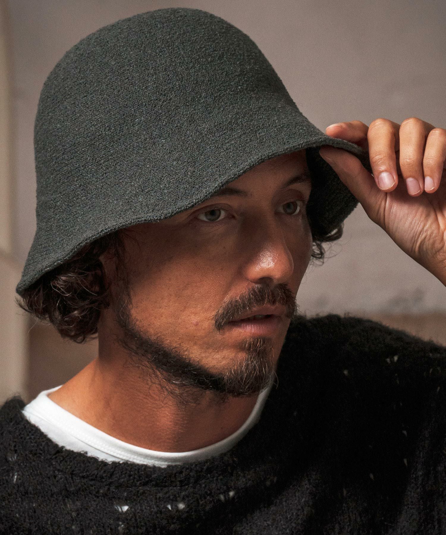 CAMBIO(カンビオ)】 Seamless Knit Round Hat バケットハット(OP-252