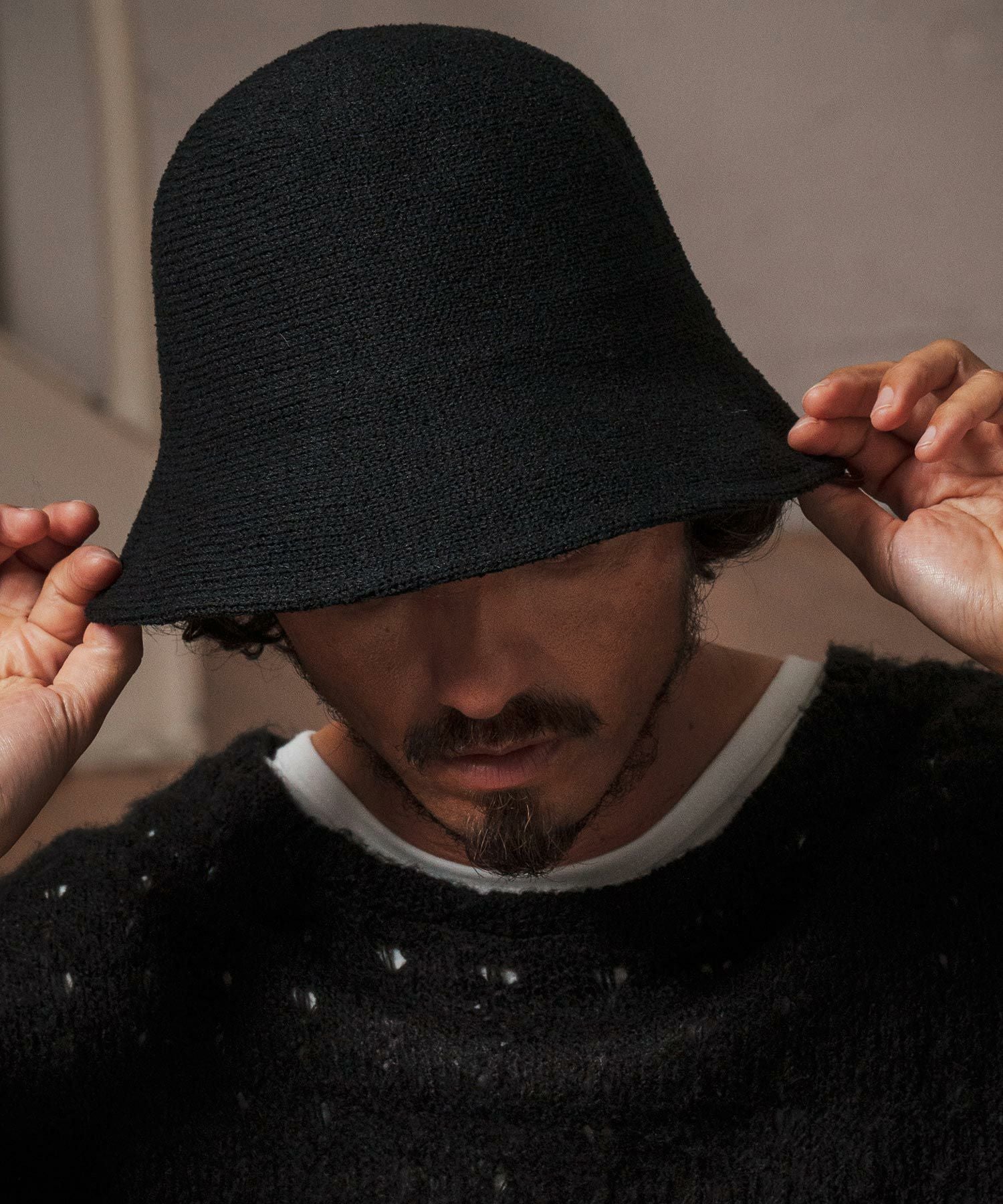 CAMBIO(カンビオ)】 Seamless Knit Round Hat バケットハット(OP-252