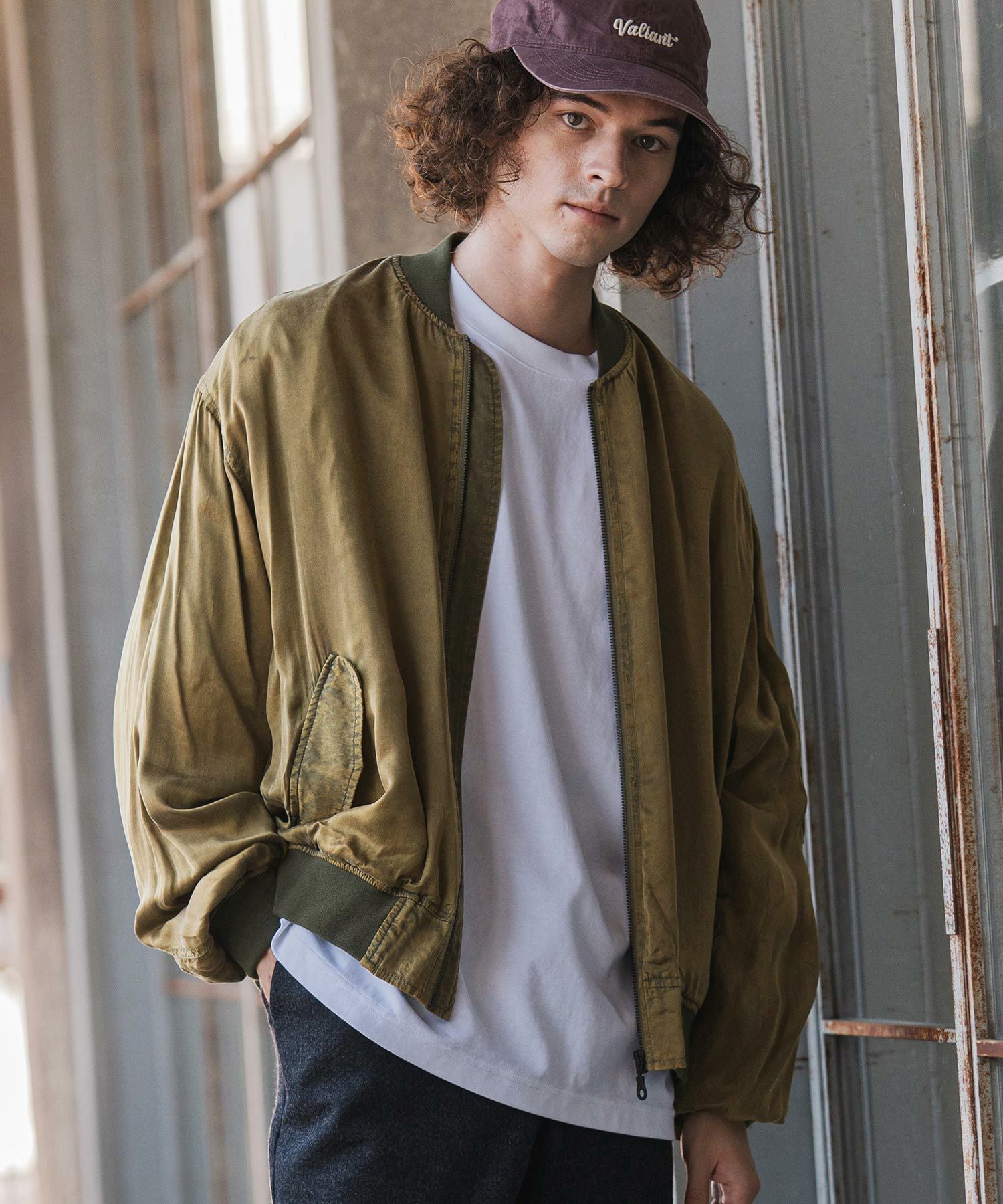 BEAMS フェード加工MA-1 ジャケット S ブラック BEAMS（ビームス）Crazy MA-1 Jacket（ブルゾン ブルゾン）通販｜BEAMS