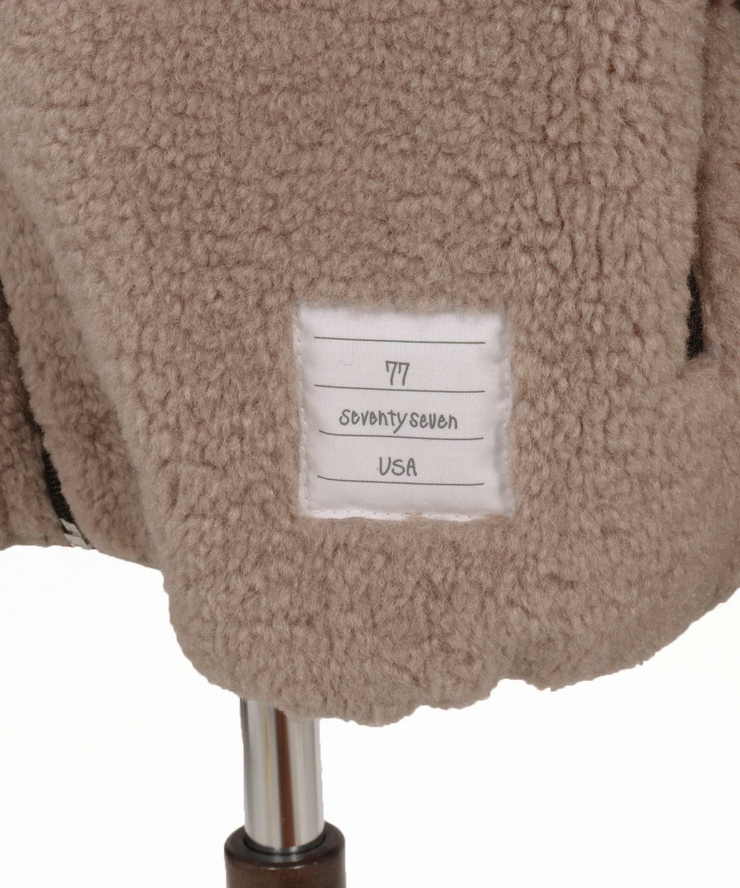 seventy seven(セブンティセブン)】stand collar boa zip JKT ジップ