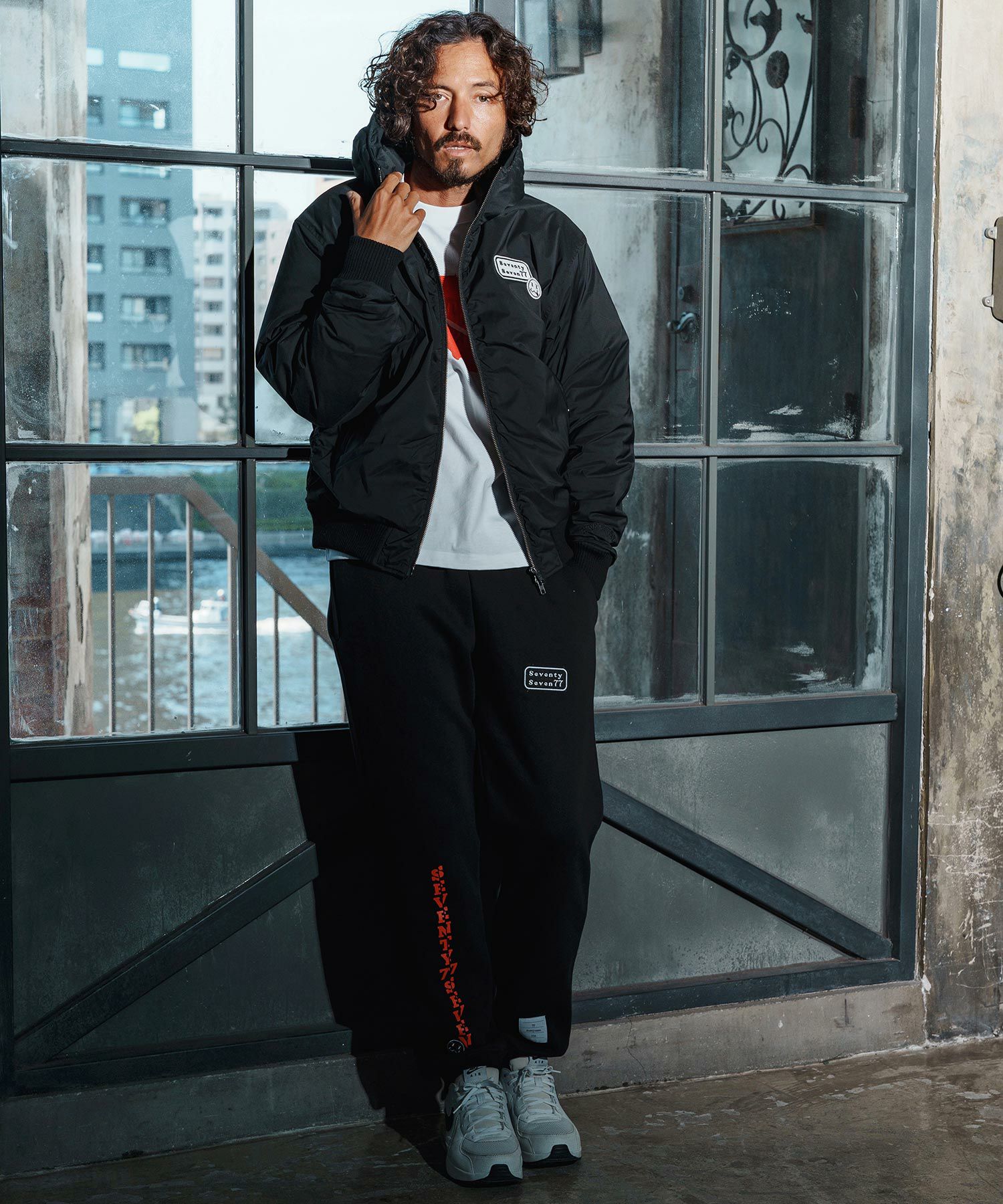 ジョセフ seventy seven(セブンティセブン)】padding hoodie rib JKT 中綿