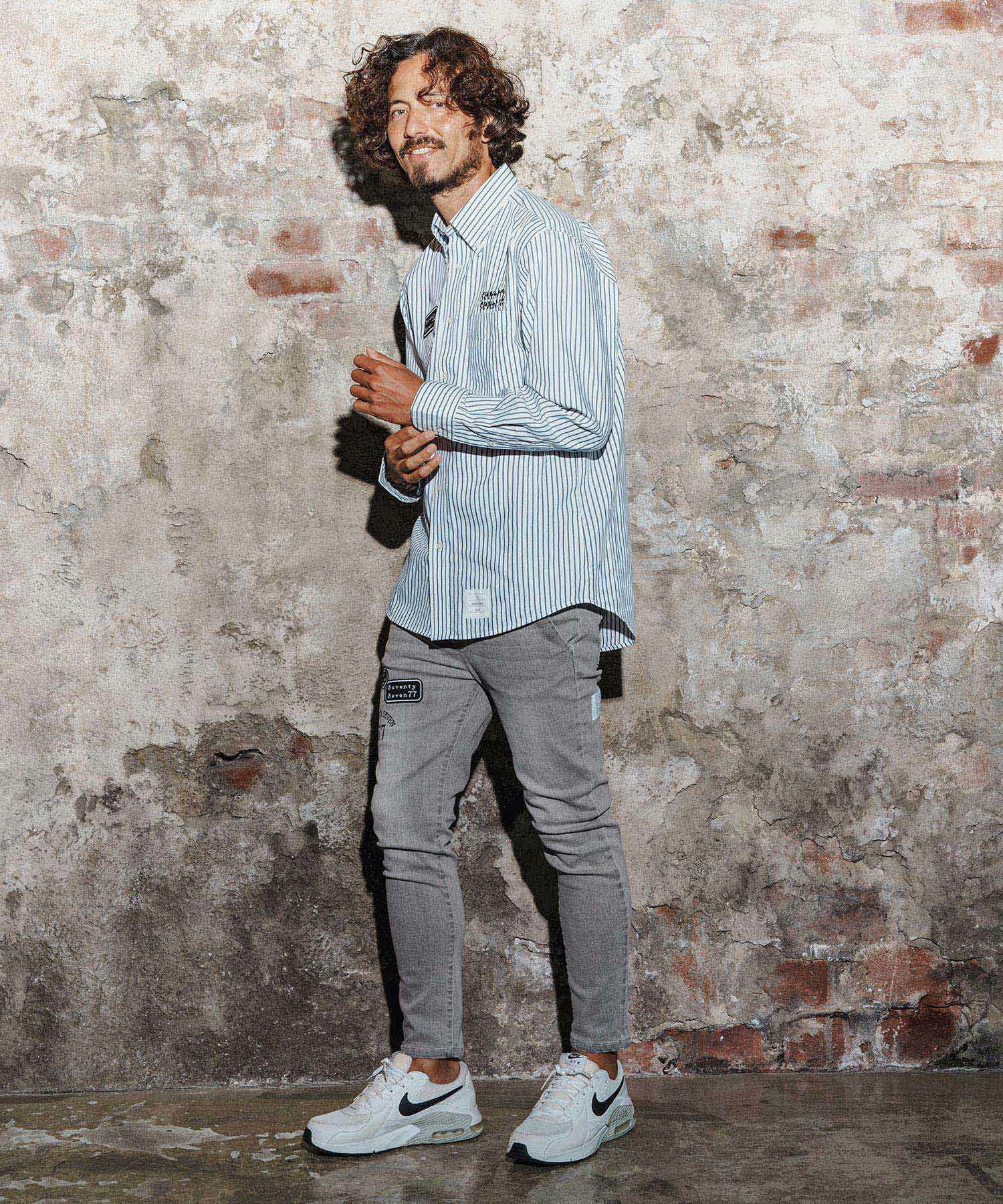 seventy seven(セブンティセブン)】easy denim pants イージーデニム