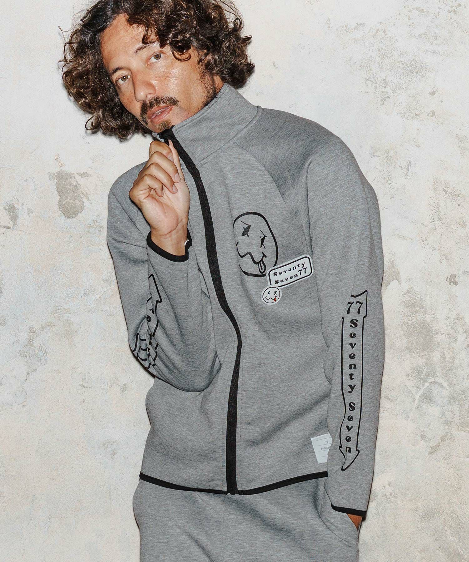 seventy seven(セブンティセブン)】cardboard stand collar JKT