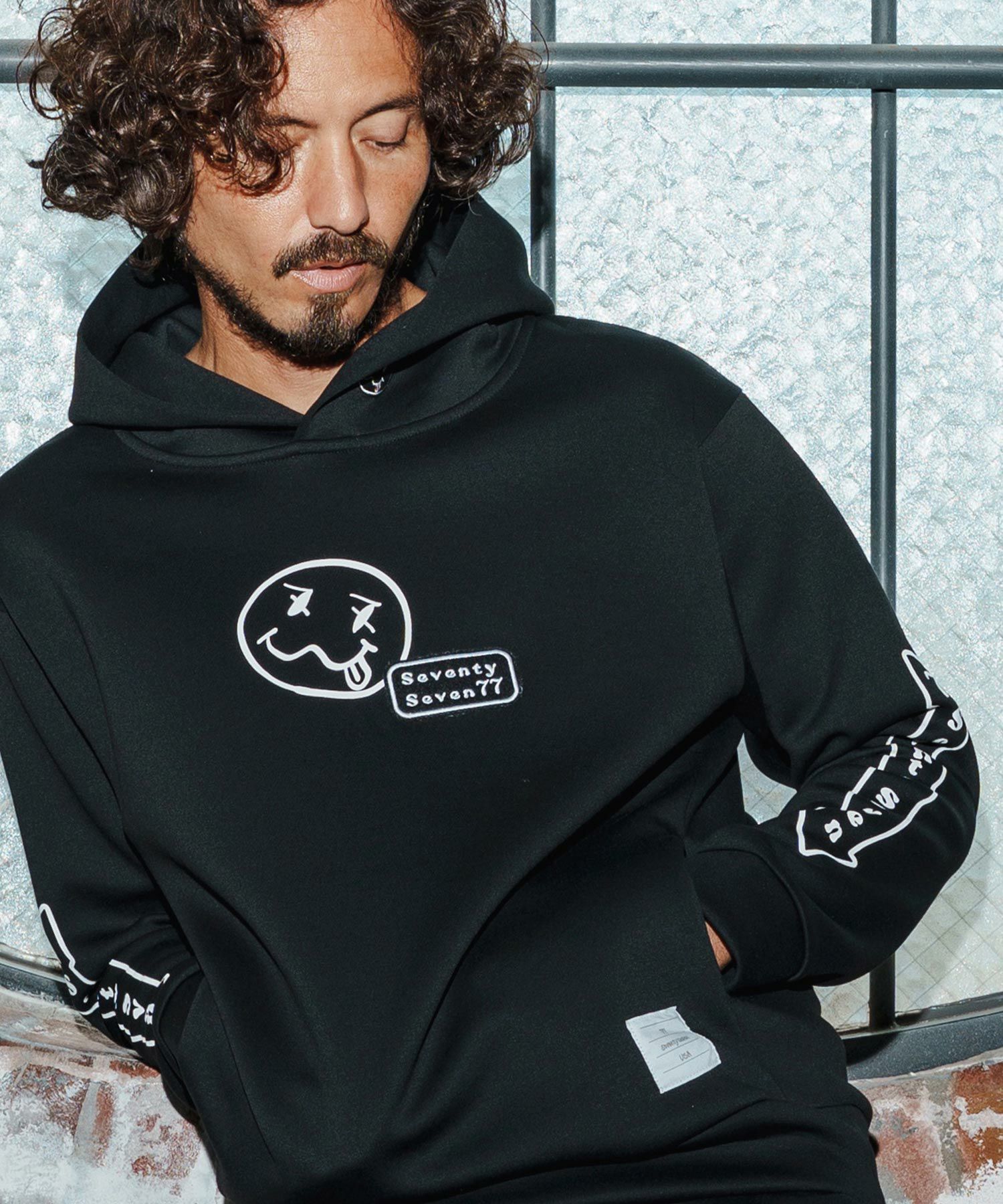 seventy seven(セブンティセブン)】brushed lining P-O hoodie(77arch