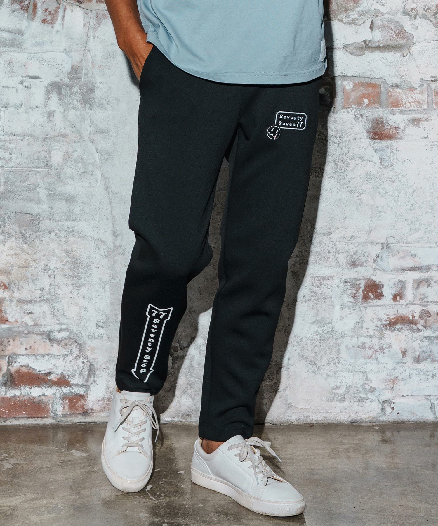 seventy seven(セブンティセブン)】denim jersey short pants ニット
