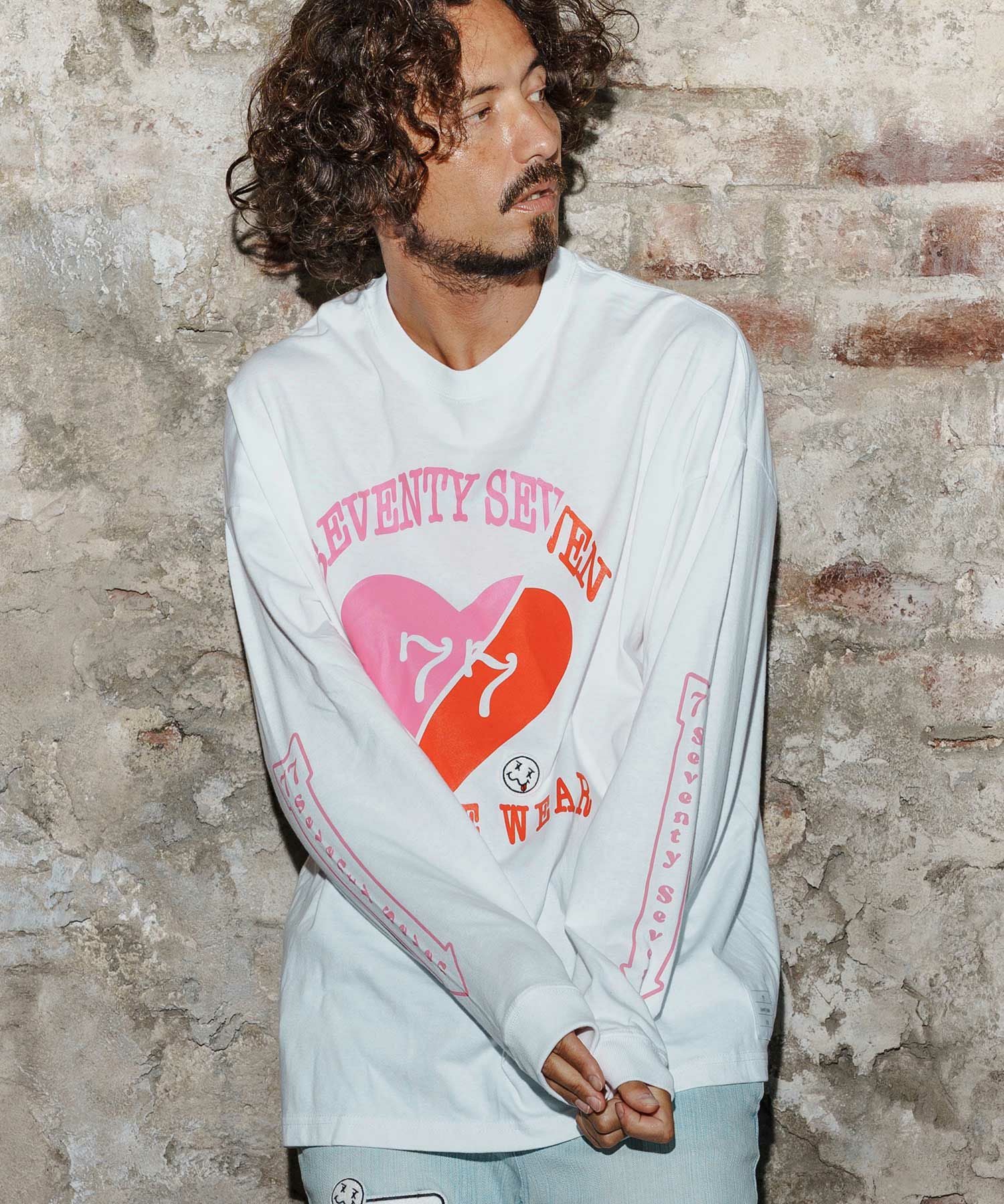 seventy seven(セブンティセブン)】middle onz over size L-S t-shirt
