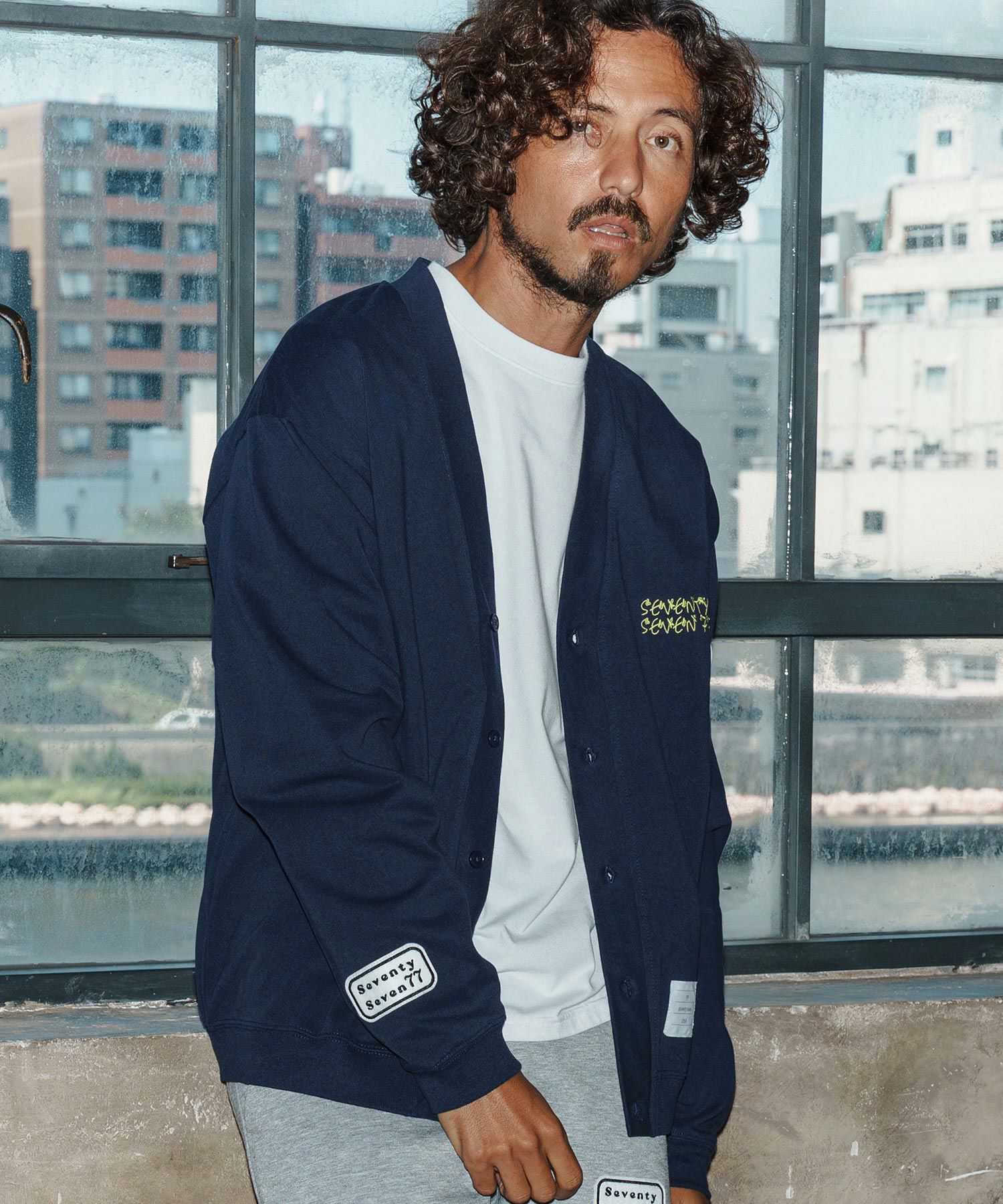 seventy seven(セブンティセブン)】middle onz jersey cardigan
