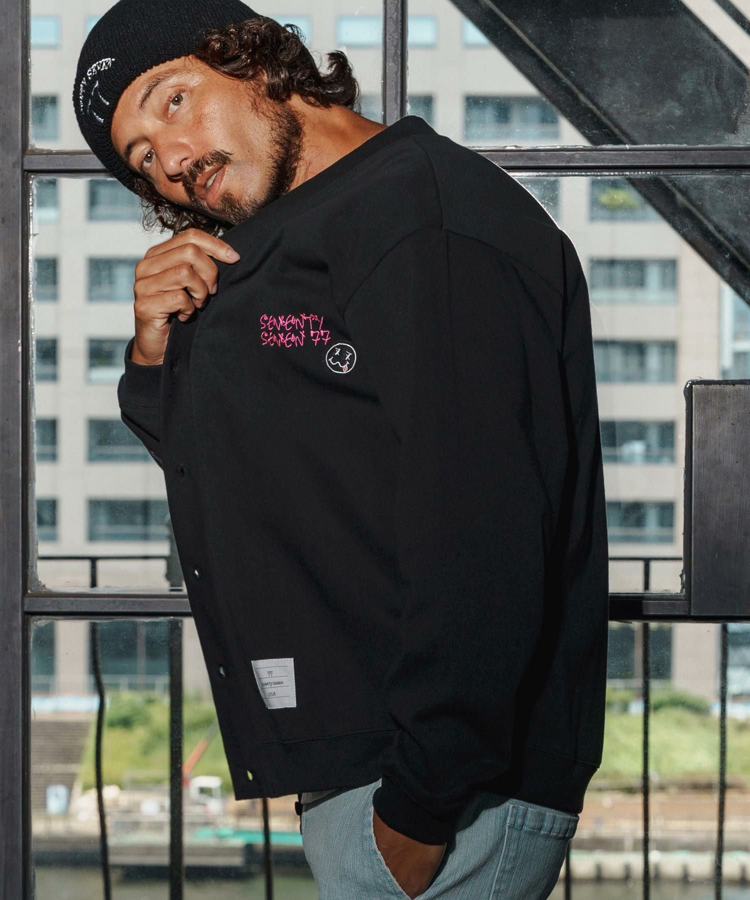 seventy seven(セブンティセブン)】middle onz jersey cardigan